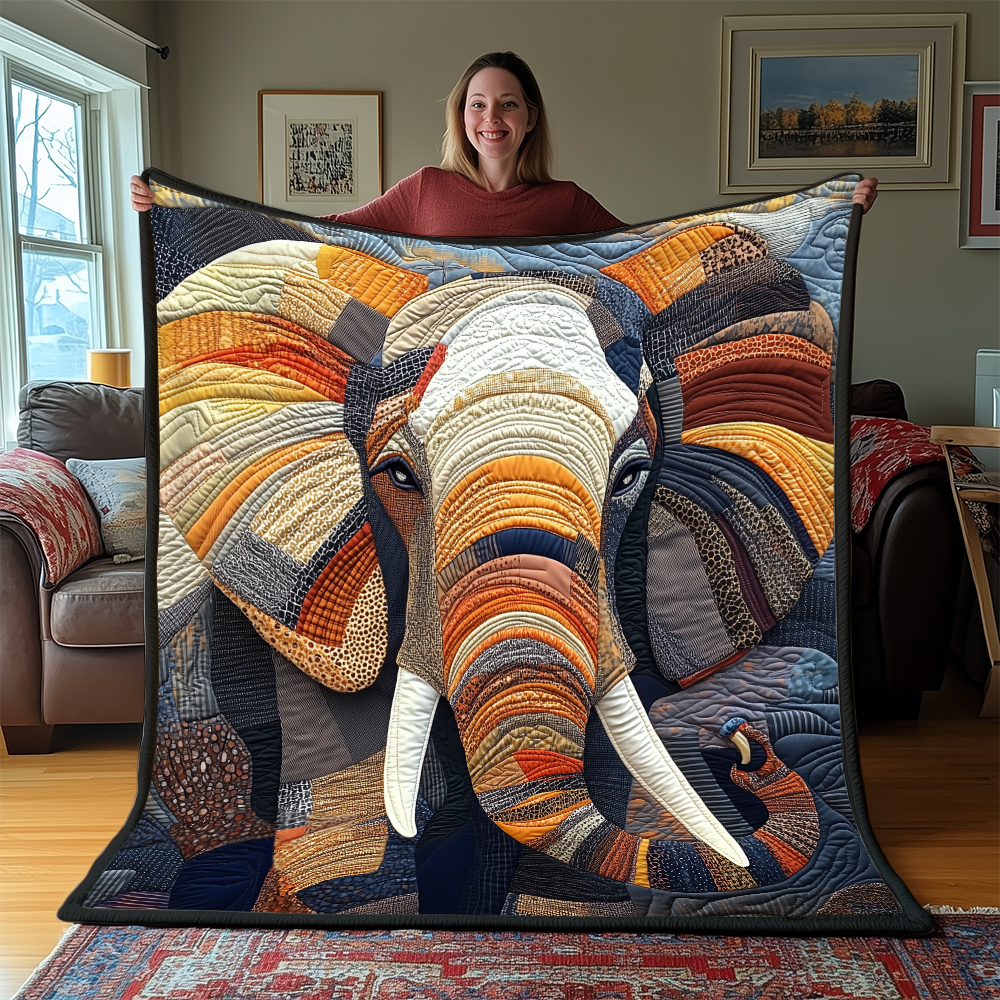 Commanding Elephant Quilted Blanket GFTONL2252