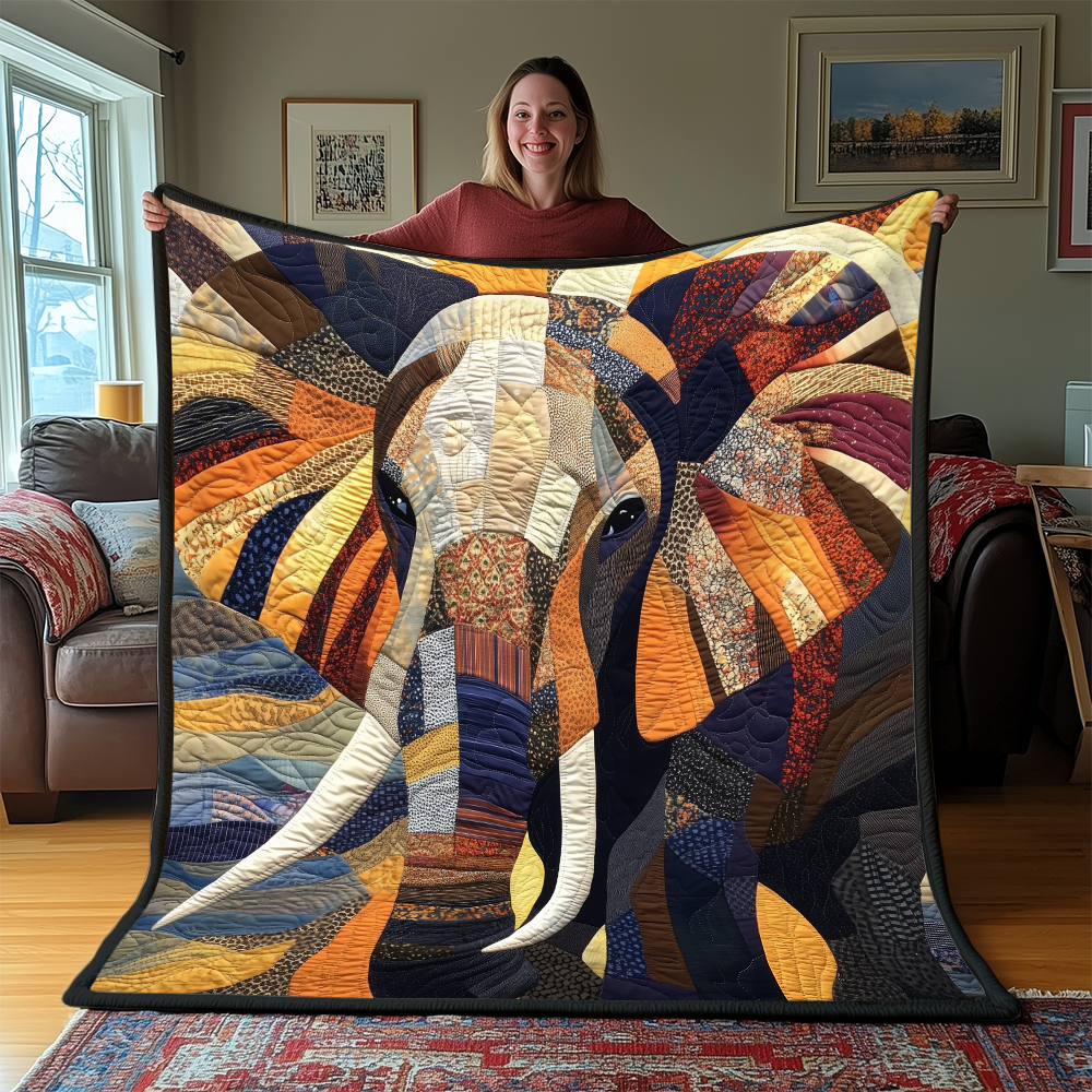 Commanding Elephant Quilted Blanket GFTONL2253