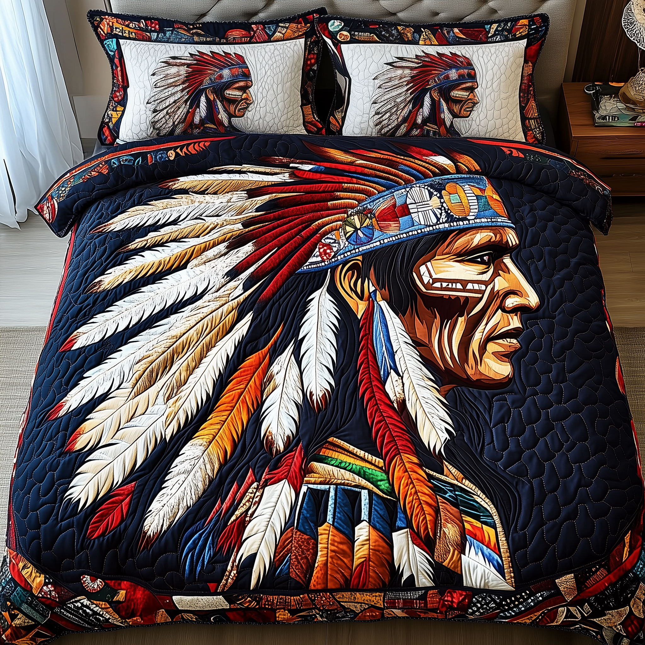Native Essence 3-Piece Quilted Bedding Set GFTONL2281