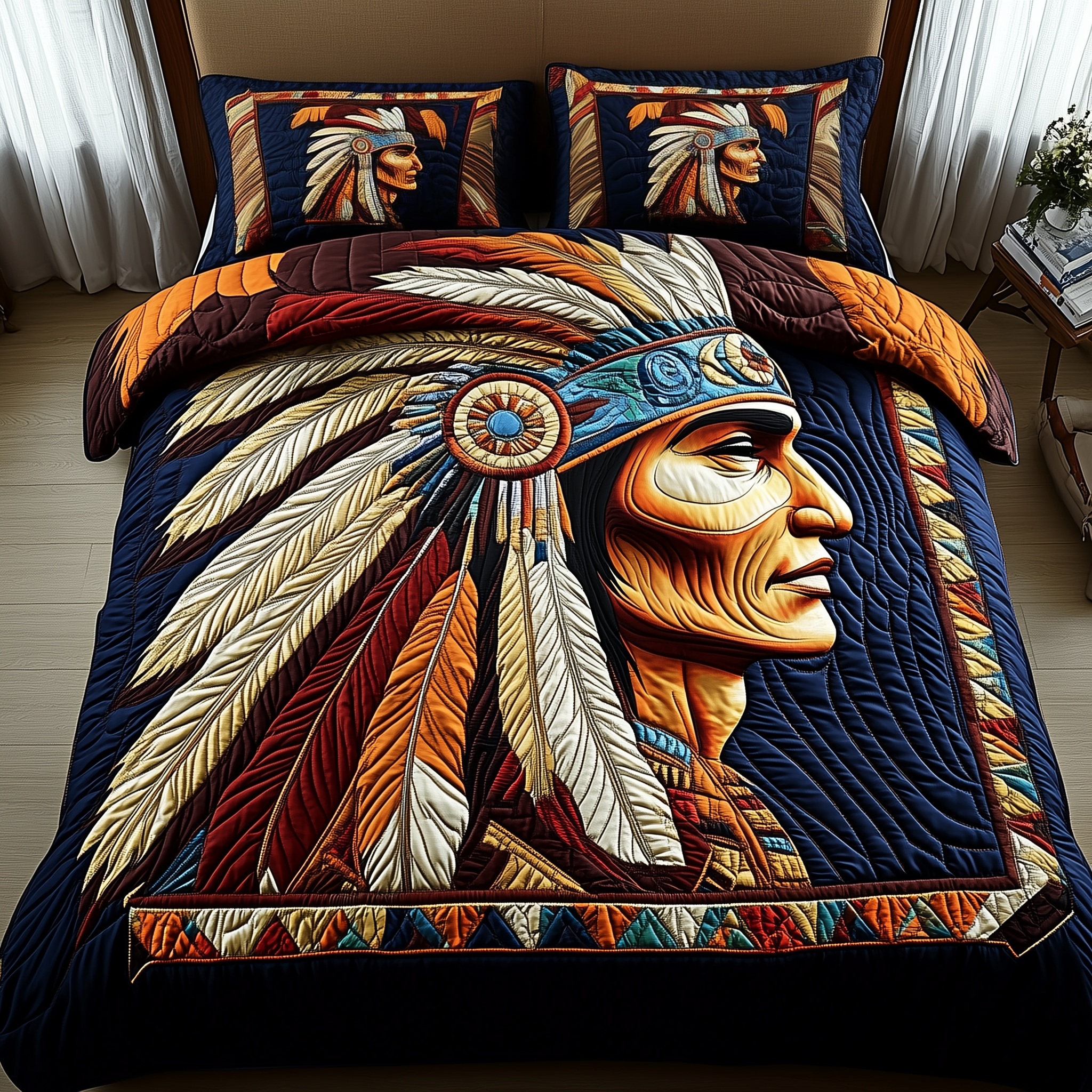 Native Essence 3-Piece Quilted Bedding Set GFTONL2285