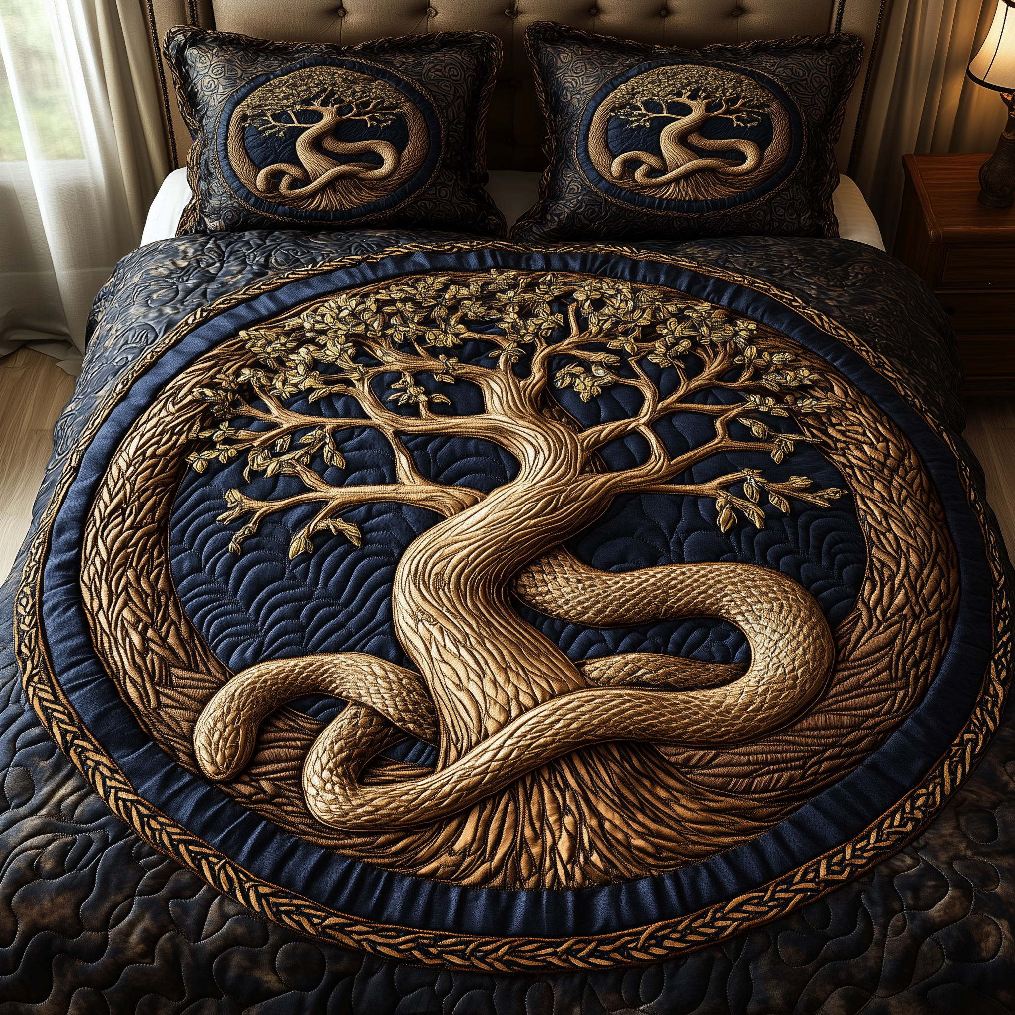 Wheel Of Eternity 3-Piece Quilted Bedding Set GFTONL2316