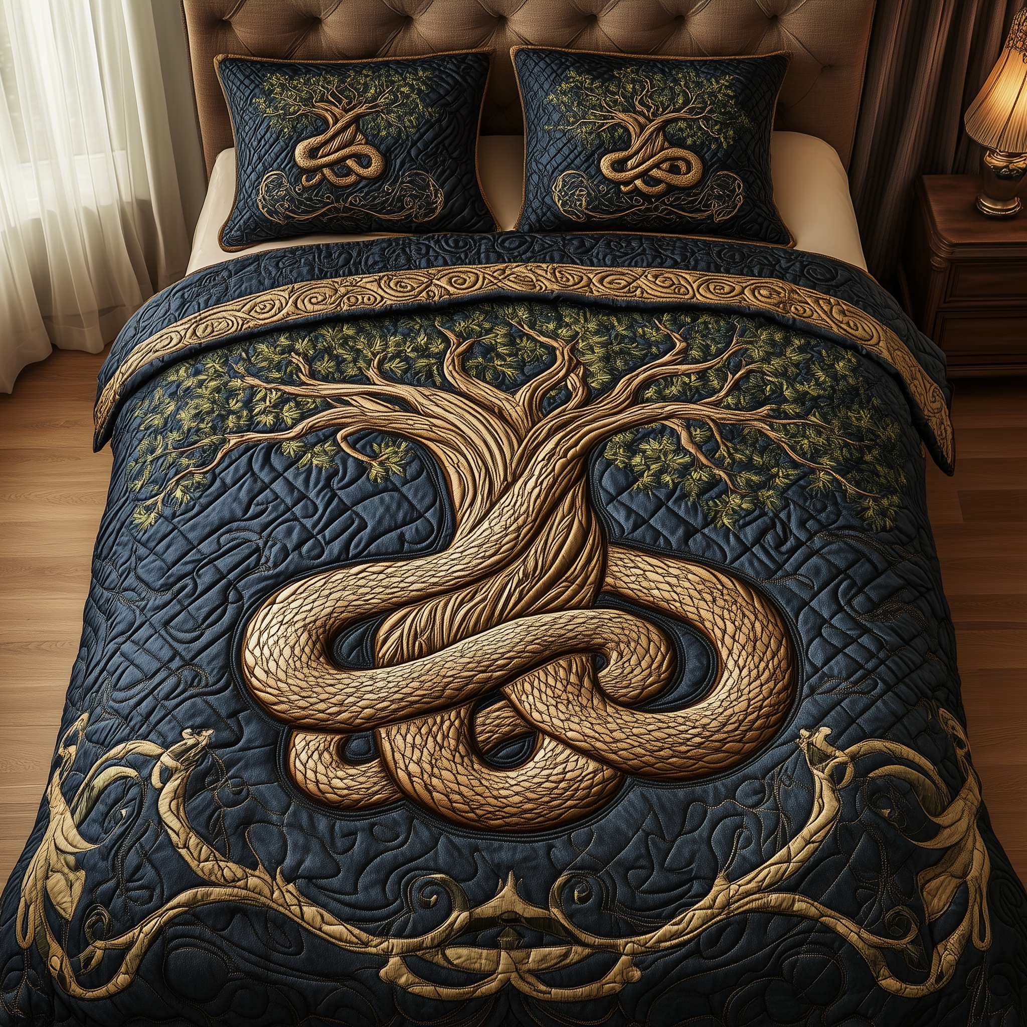 Wheel Of Eternity 3-Piece Quilted Bedding Set GFTONL2321