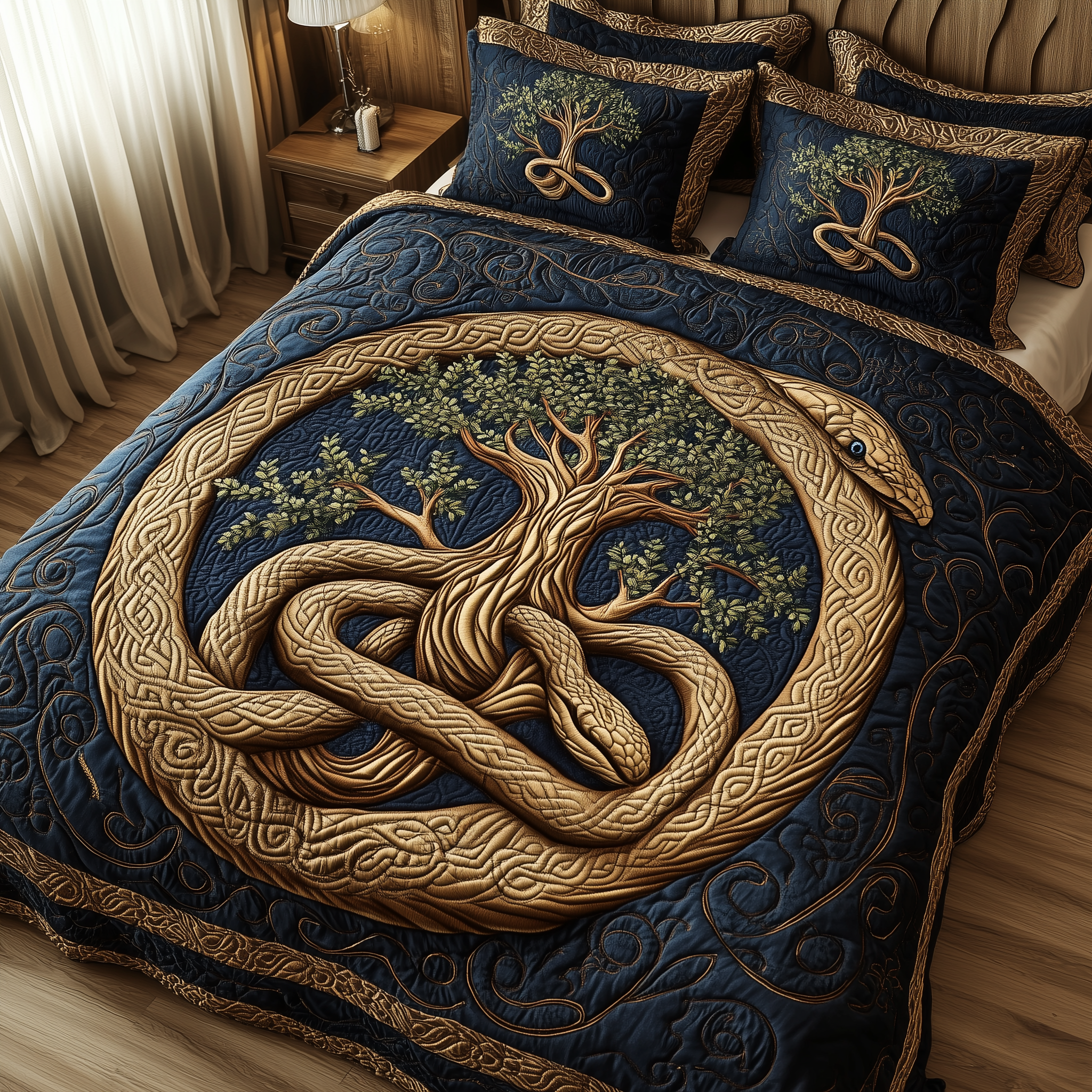 Wheel Of Eternity 3-Piece Quilted Bedding Set GFTONL2324