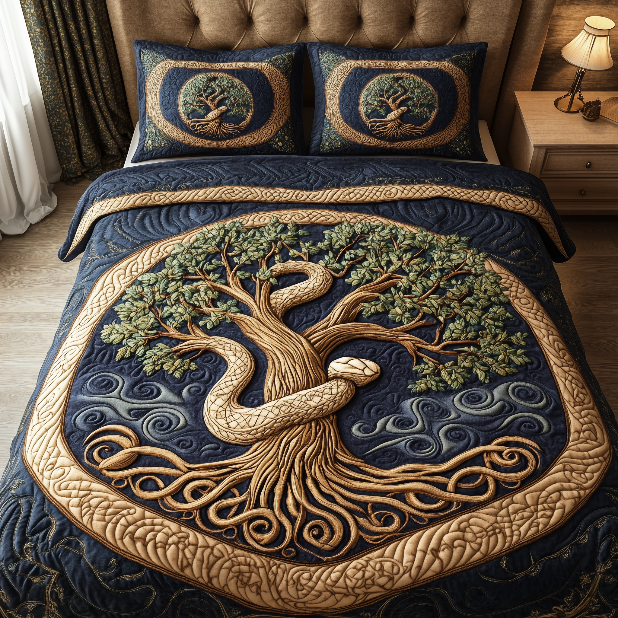 Wheel Of Eternity 3-Piece Quilted Bedding Set GFTONL2326