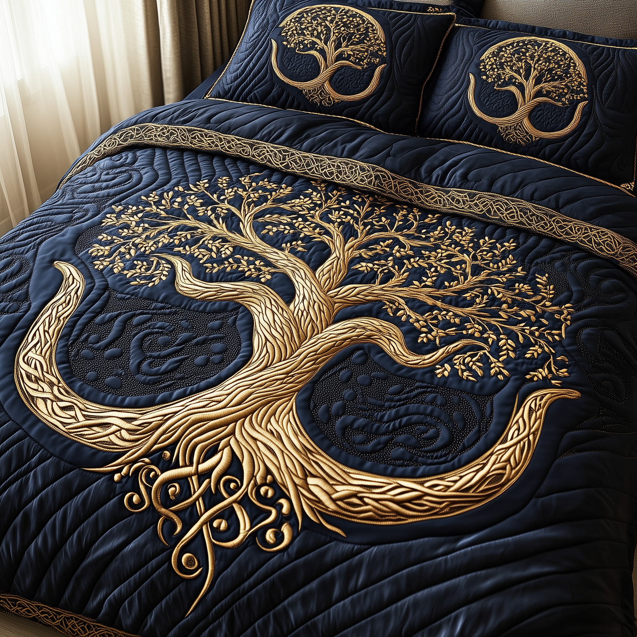 Wheel Of Eternity 3-Piece Quilted Bedding Set GFTONL2328