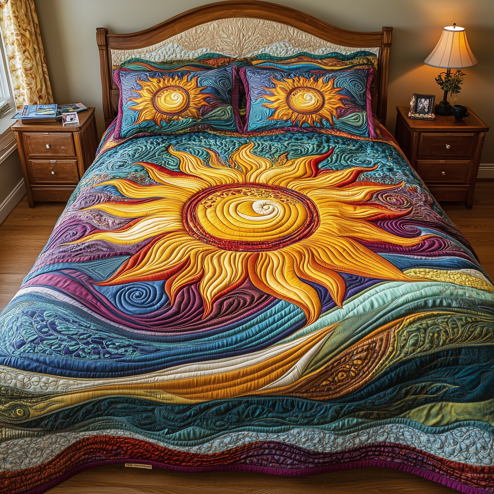 Luminous Sunshine 3-Piece Quilted Bedding Set GFTONL2329