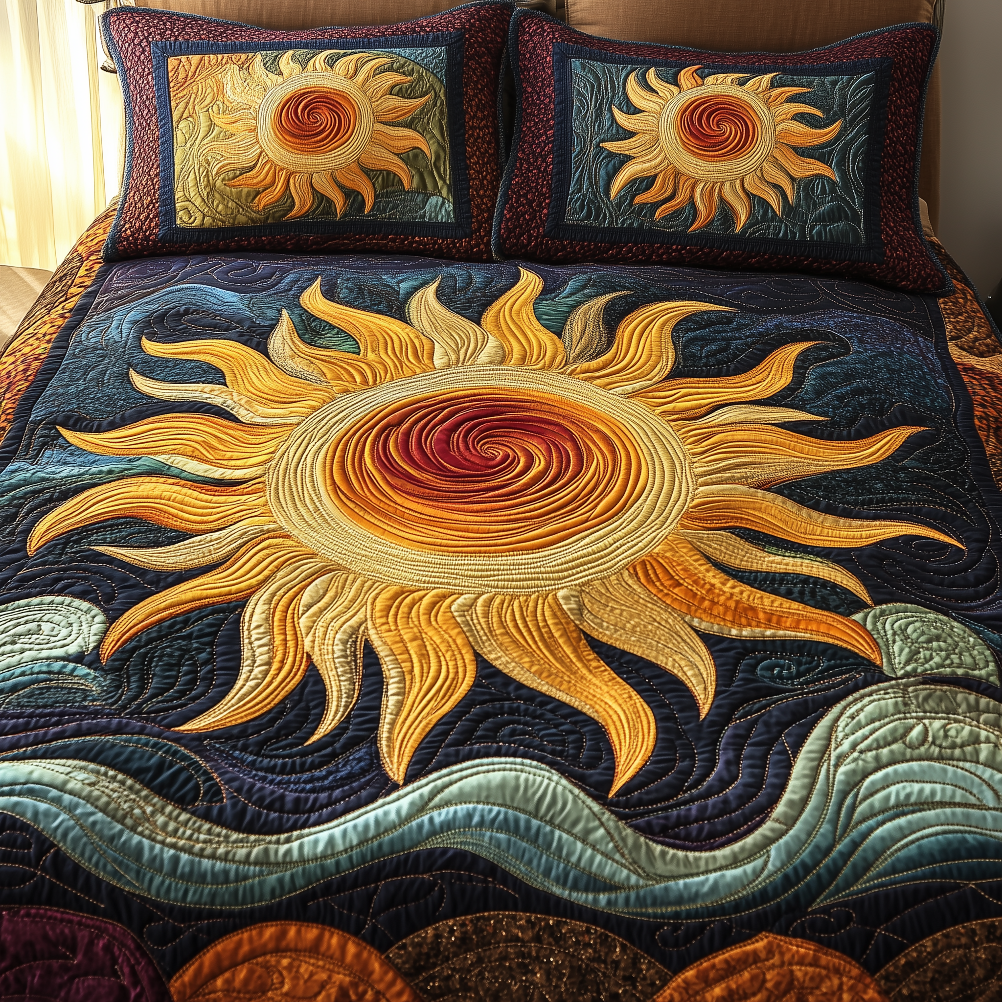 Luminous Sunshine 3-Piece Quilted Bedding Set GFTONL2336
