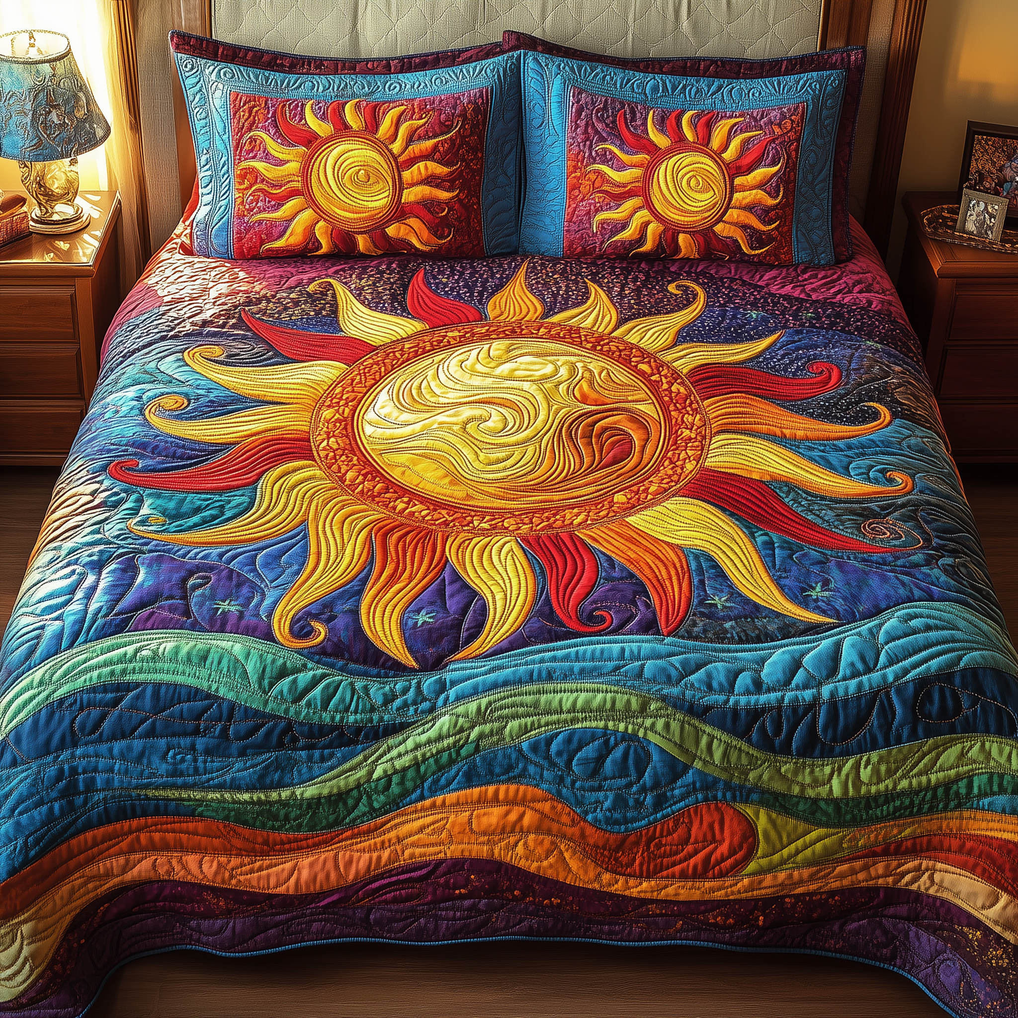 Luminous Sunshine 3-Piece Quilted Bedding Set GFTONL2338