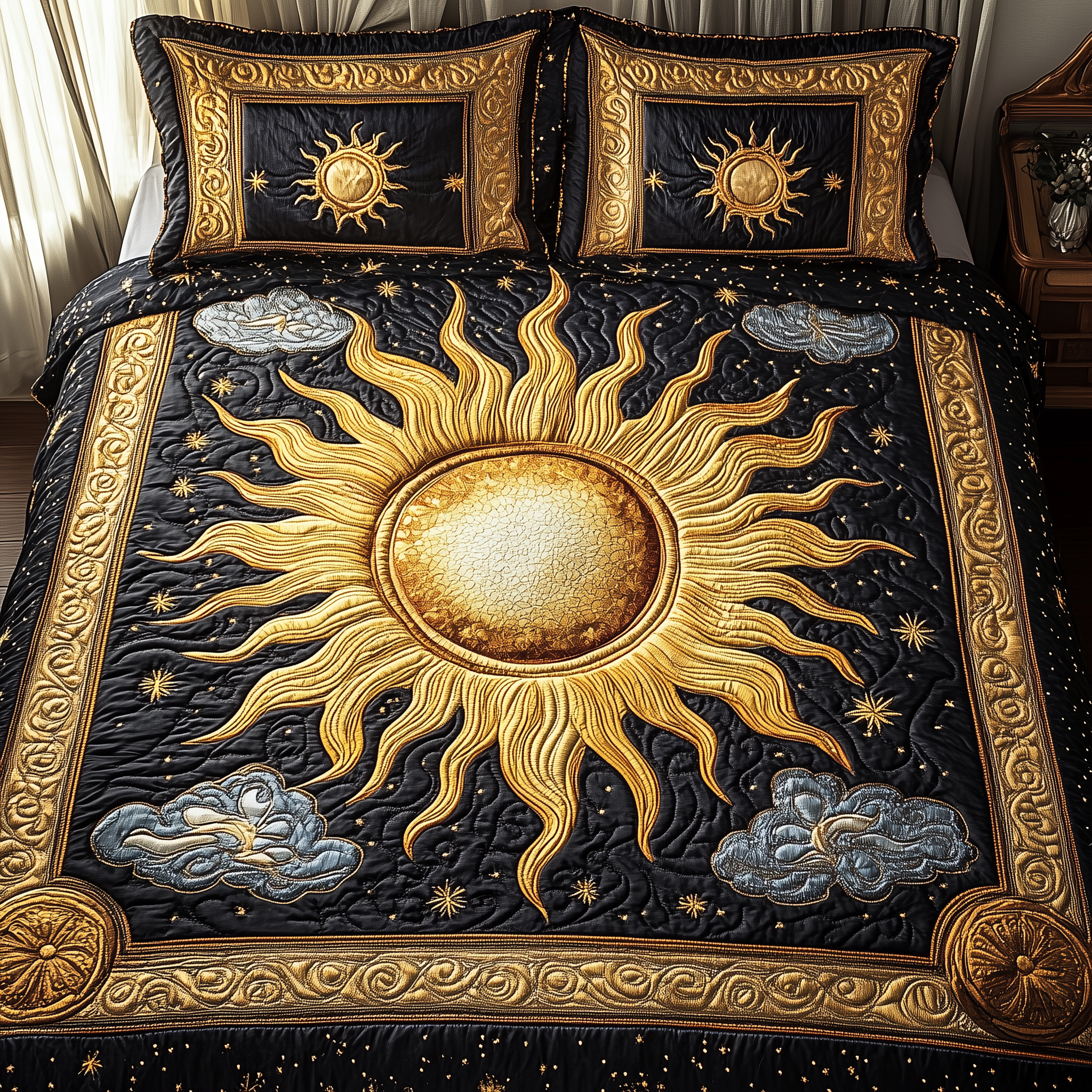 Elegant Sunshine 3-Piece Quilted Bedding Set GFTONL2348