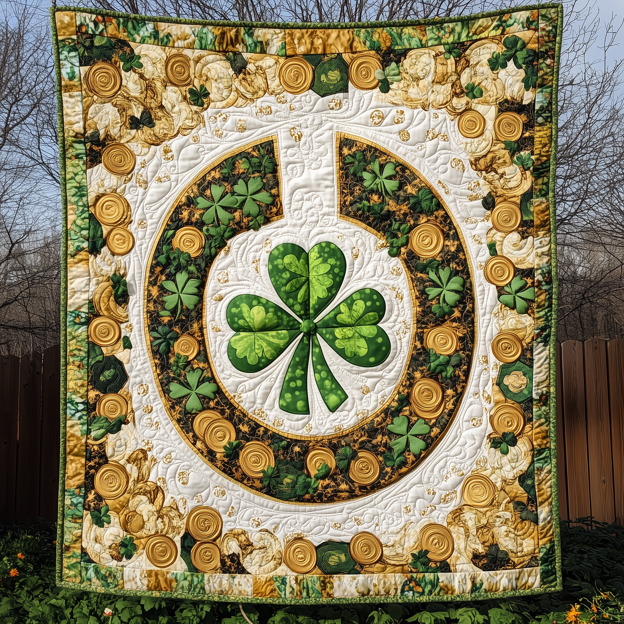Lucky Horseshoe Quilted Blanket GFTONL2370