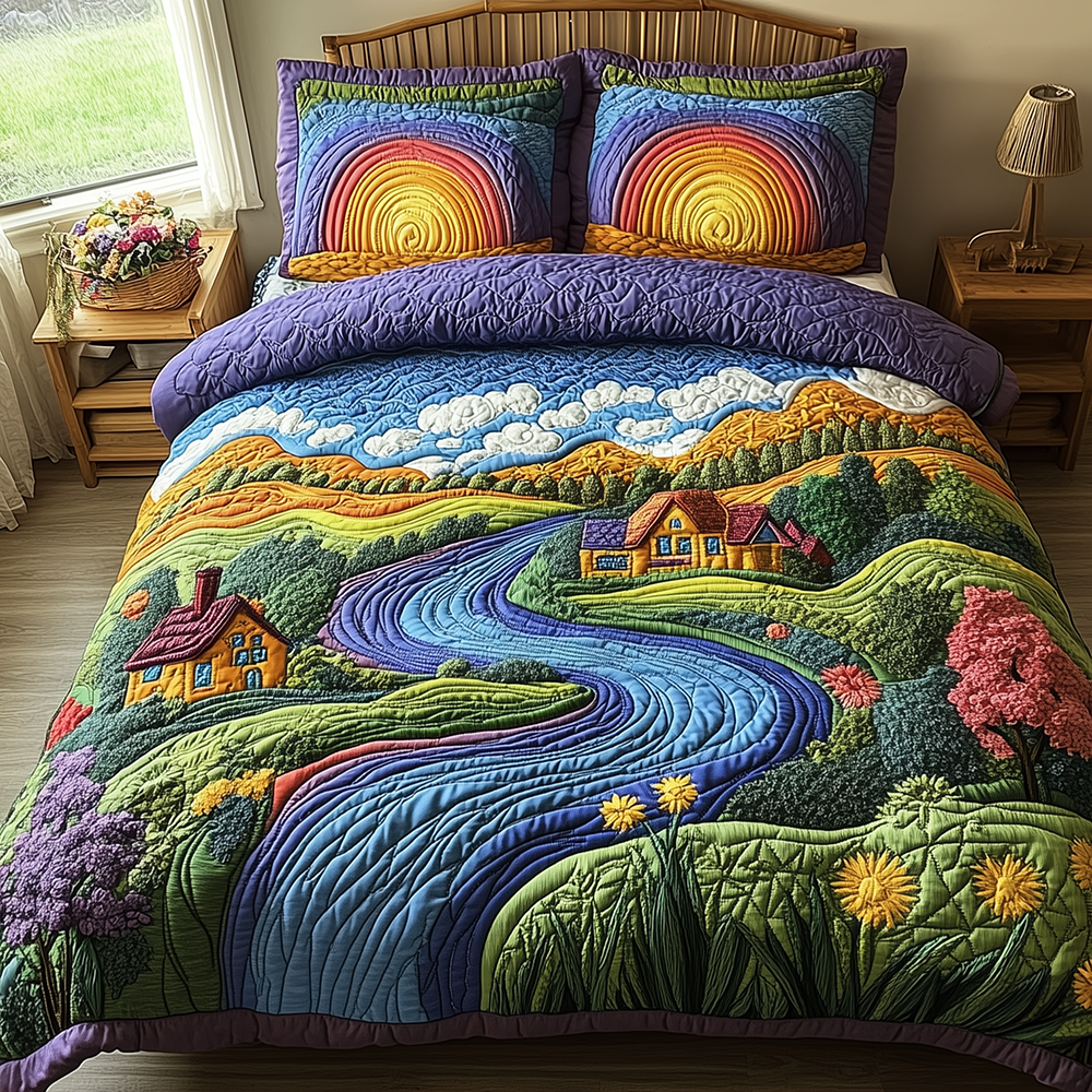 Nature's Symphony 3-Piece Quilted Bedding Set GFTONL2560