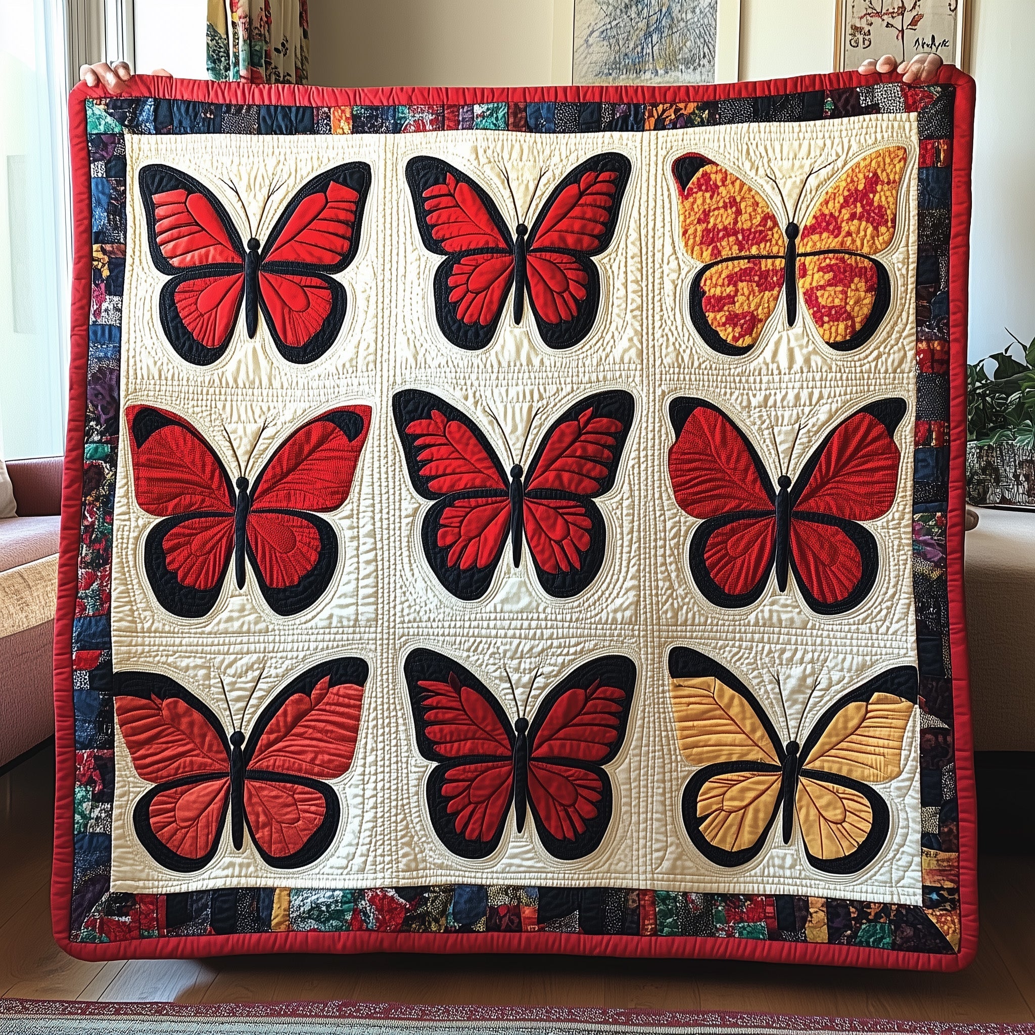 Fluttering Butterfly Quilted Blanket GFTONL2877