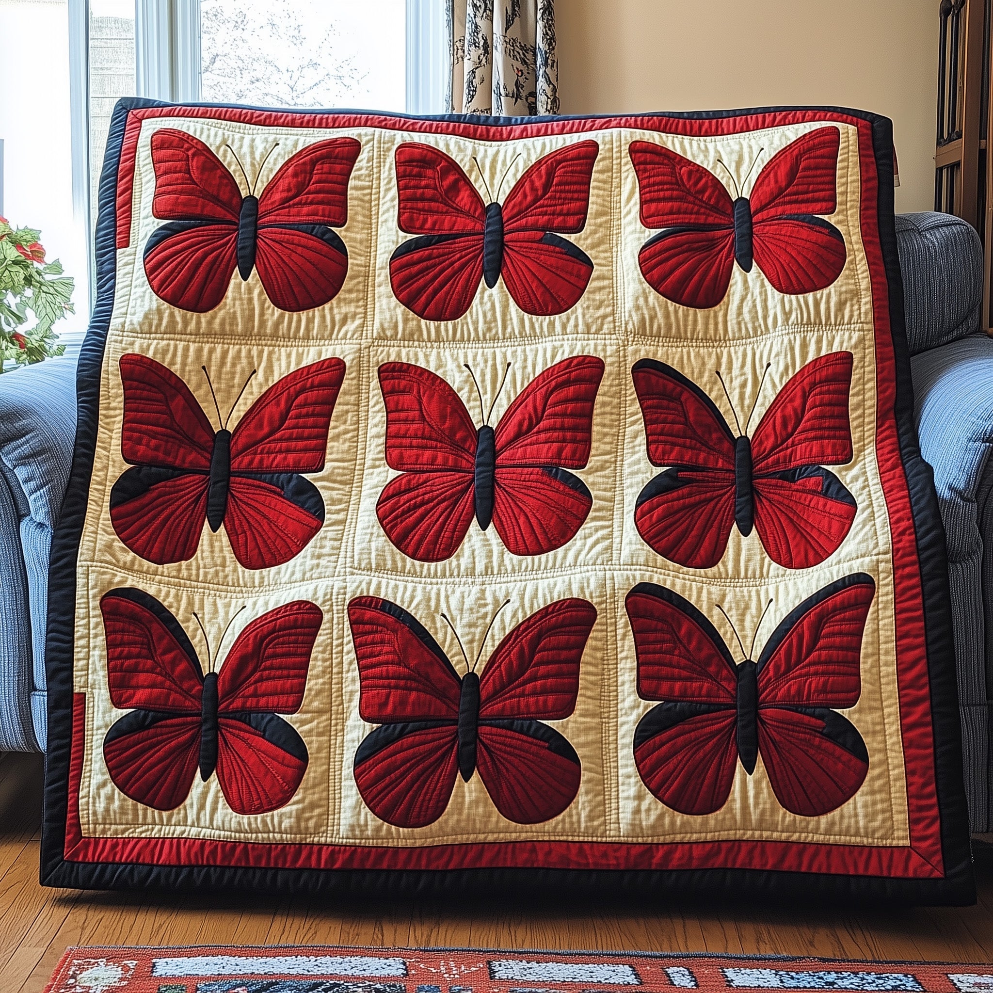 Fluttering Butterfly Quilted Blanket GFTONL2880