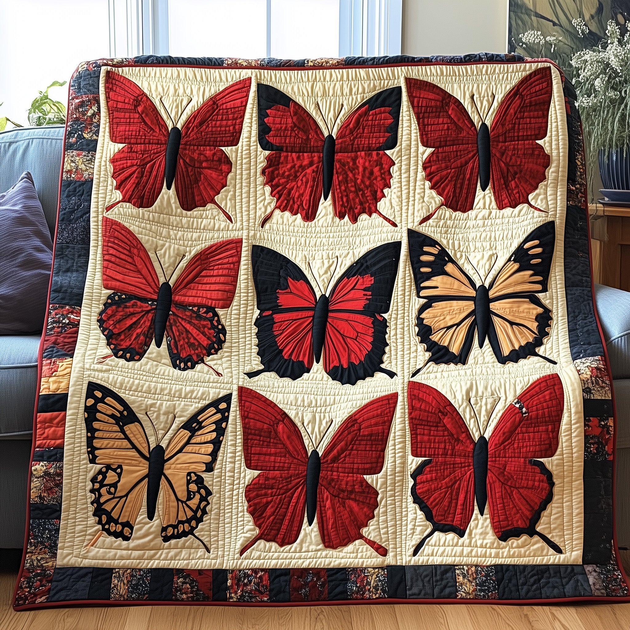 Fluttering Butterfly Quilted Blanket GFTONL2883