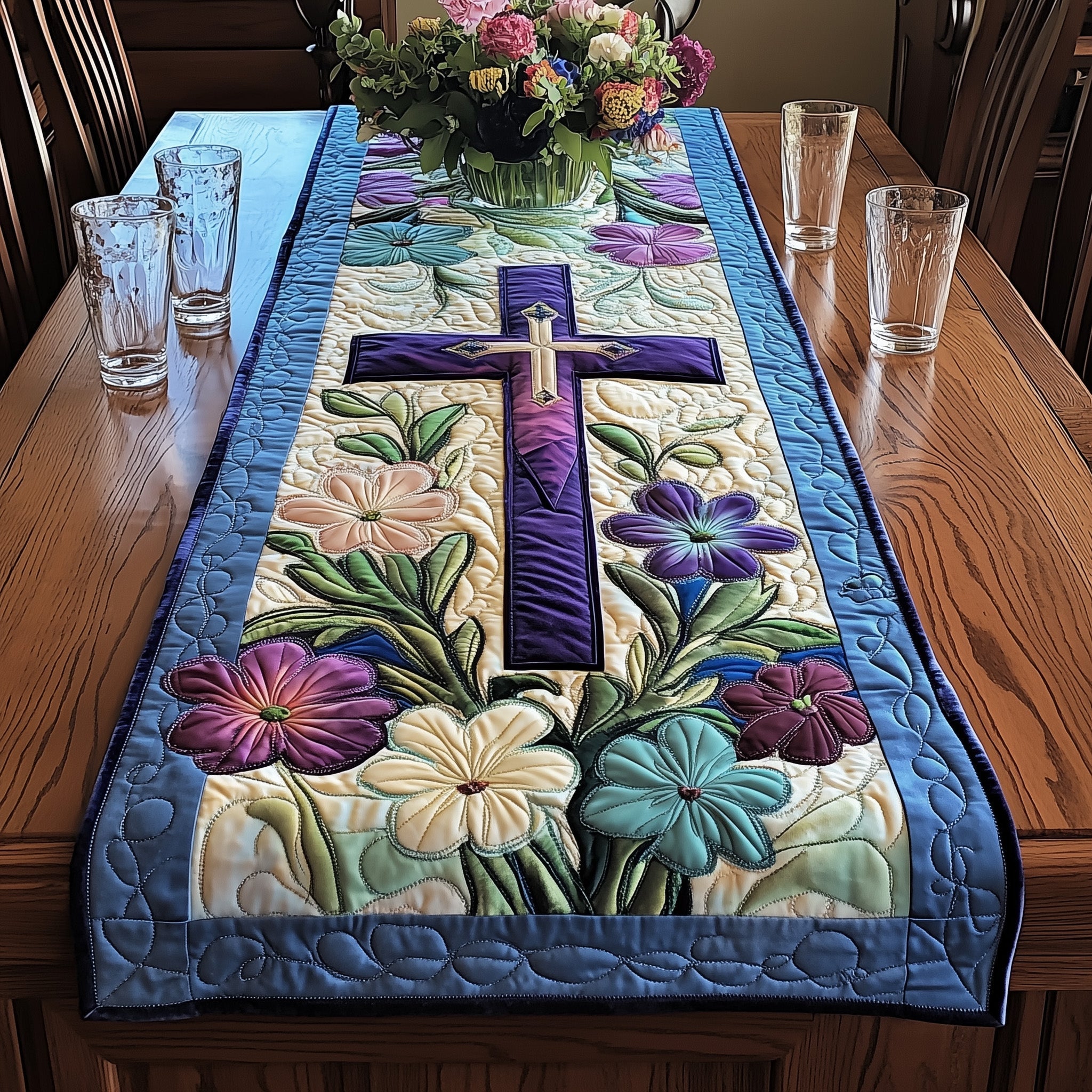 Easter Serenity Quilted Table Runner GFTONL2927