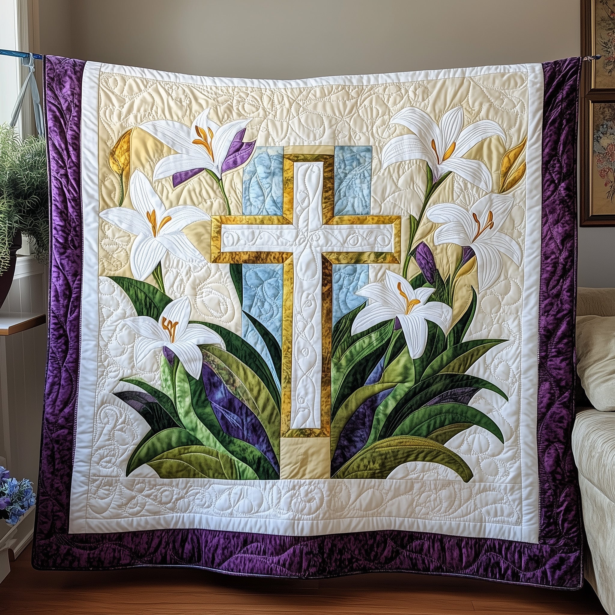 Easter Serenity Quilted Blanket GFTONL2936