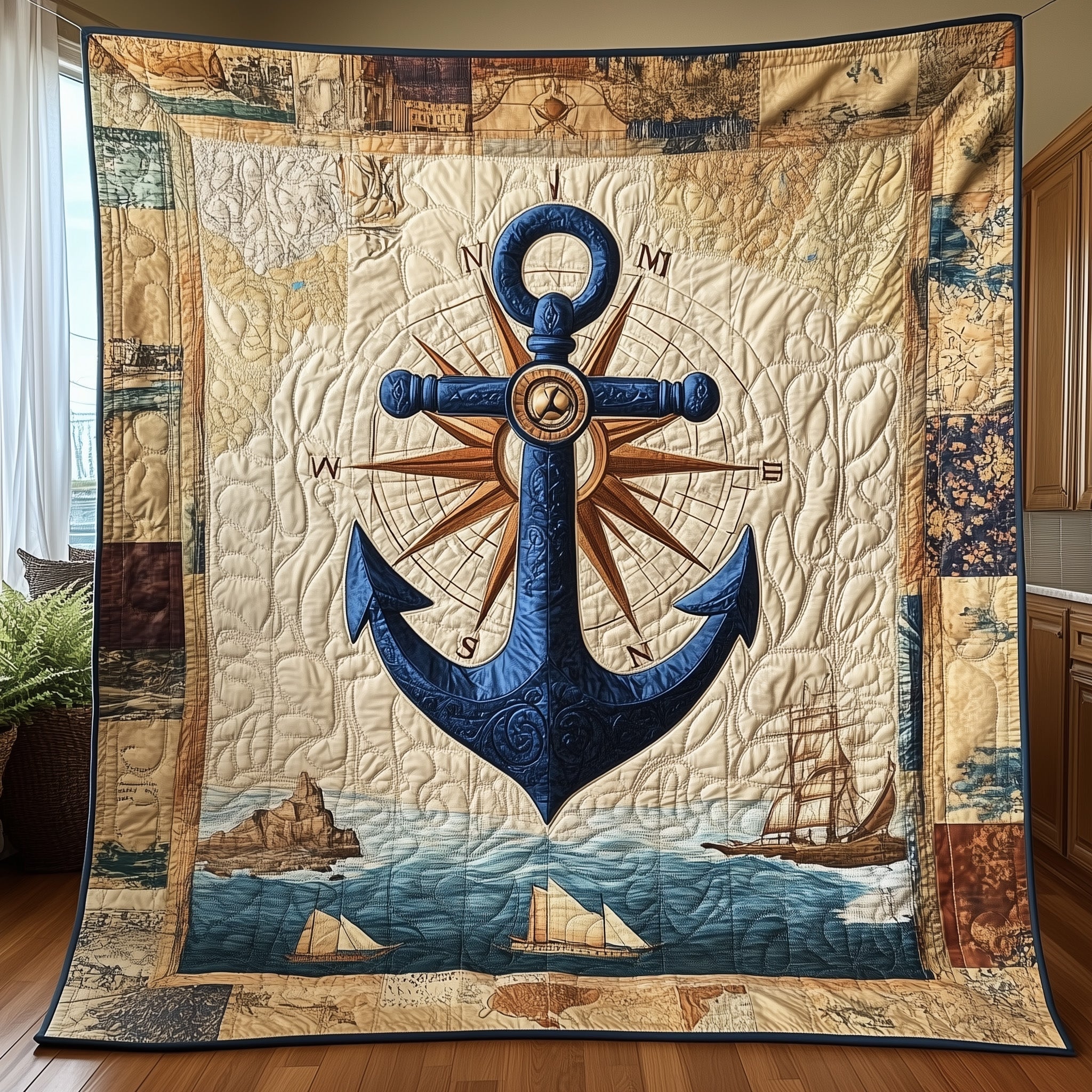 Discovery Anchor Quilted Blanket GFTONL3214