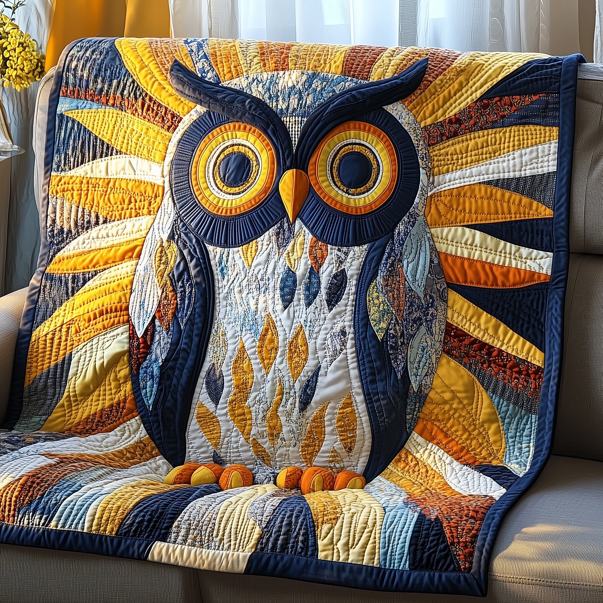 Quirky Owl Quilted Blanket GFTONL3313