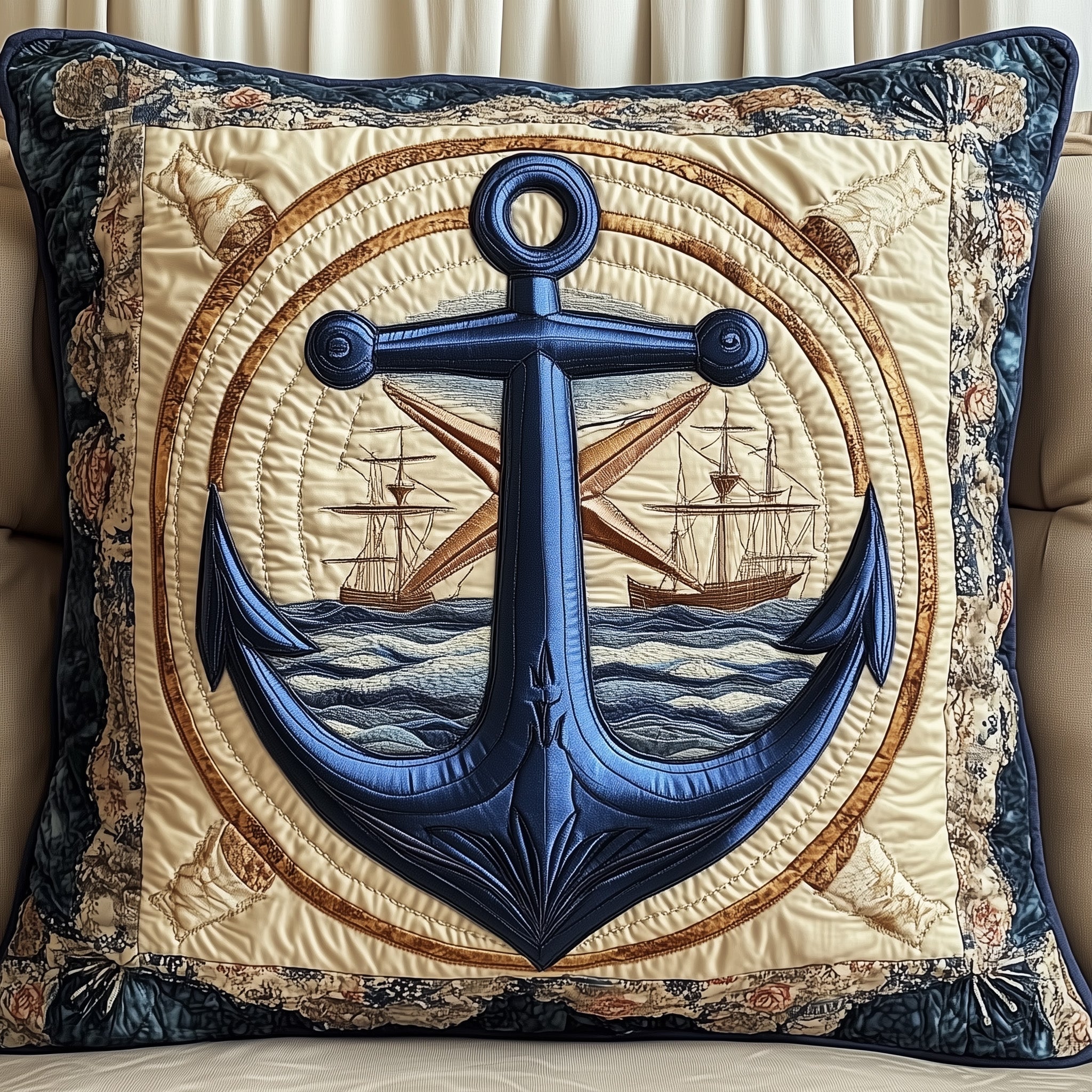 Anchor Life Quilted Pillow Case GFTONL3316