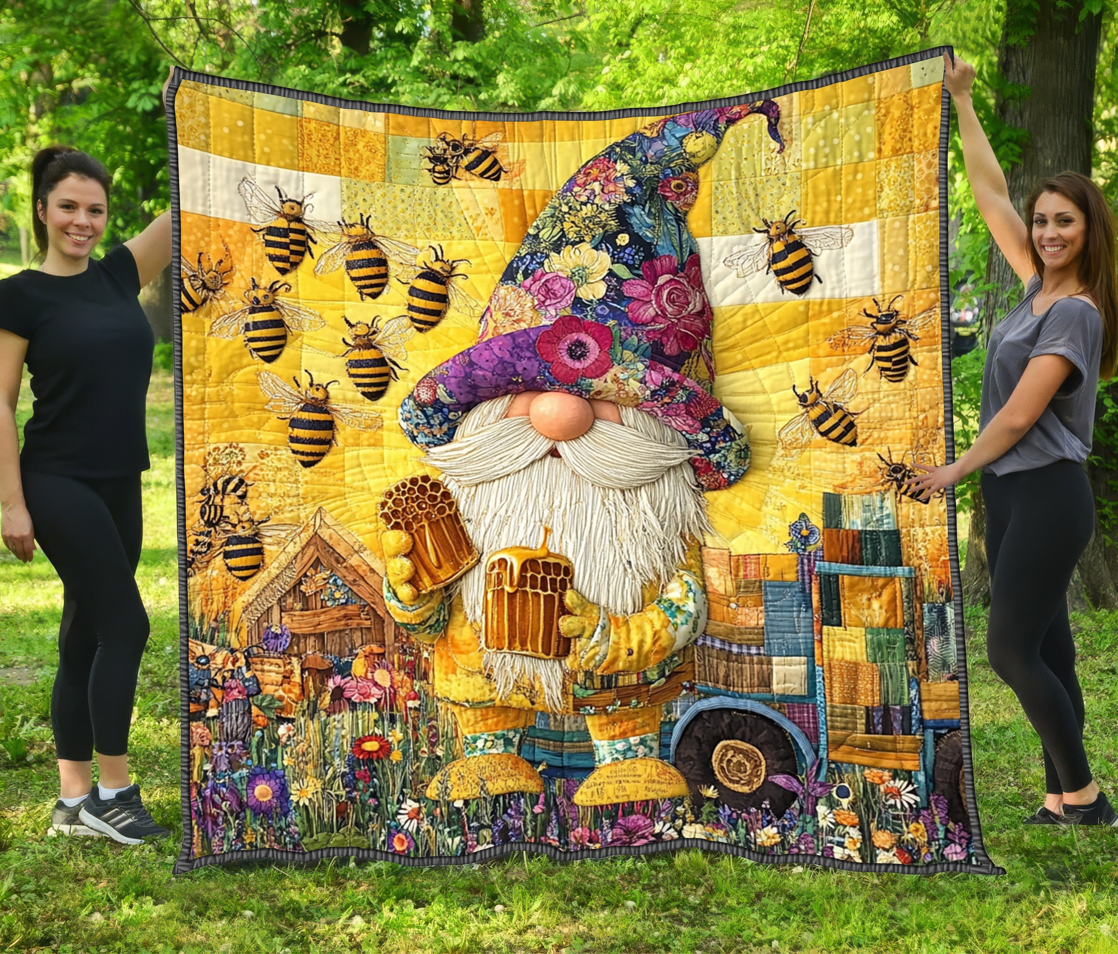 Honey Gnome Quilted Blanket GFTONL3322