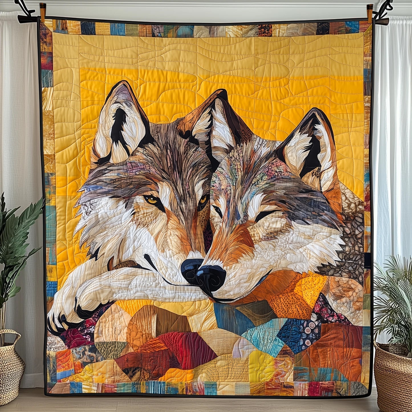 Wolf Romance Quilted Blanket GFTONL3559
