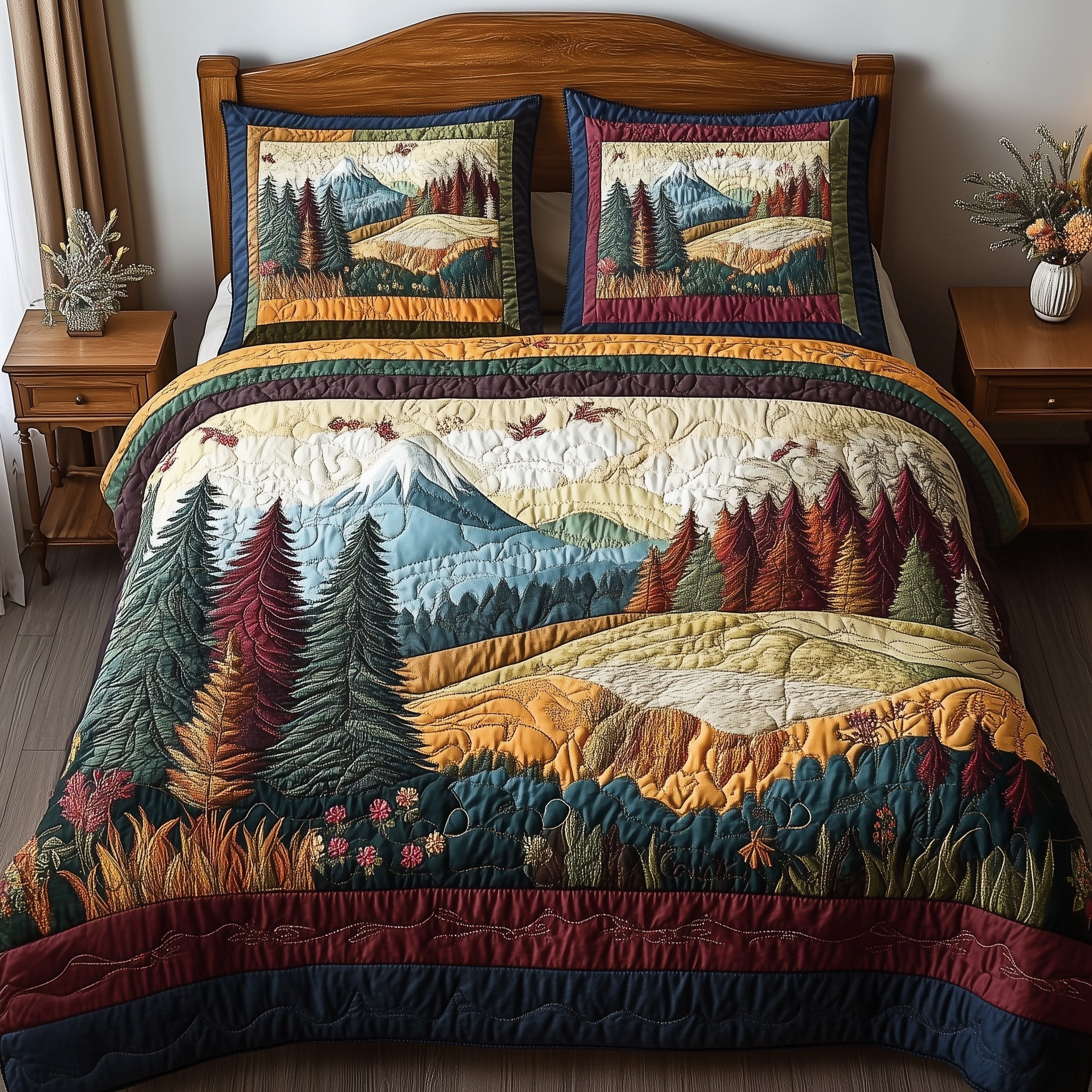 Forest Vibe 3-Piece Quilted Bedding Set GFTONL3683