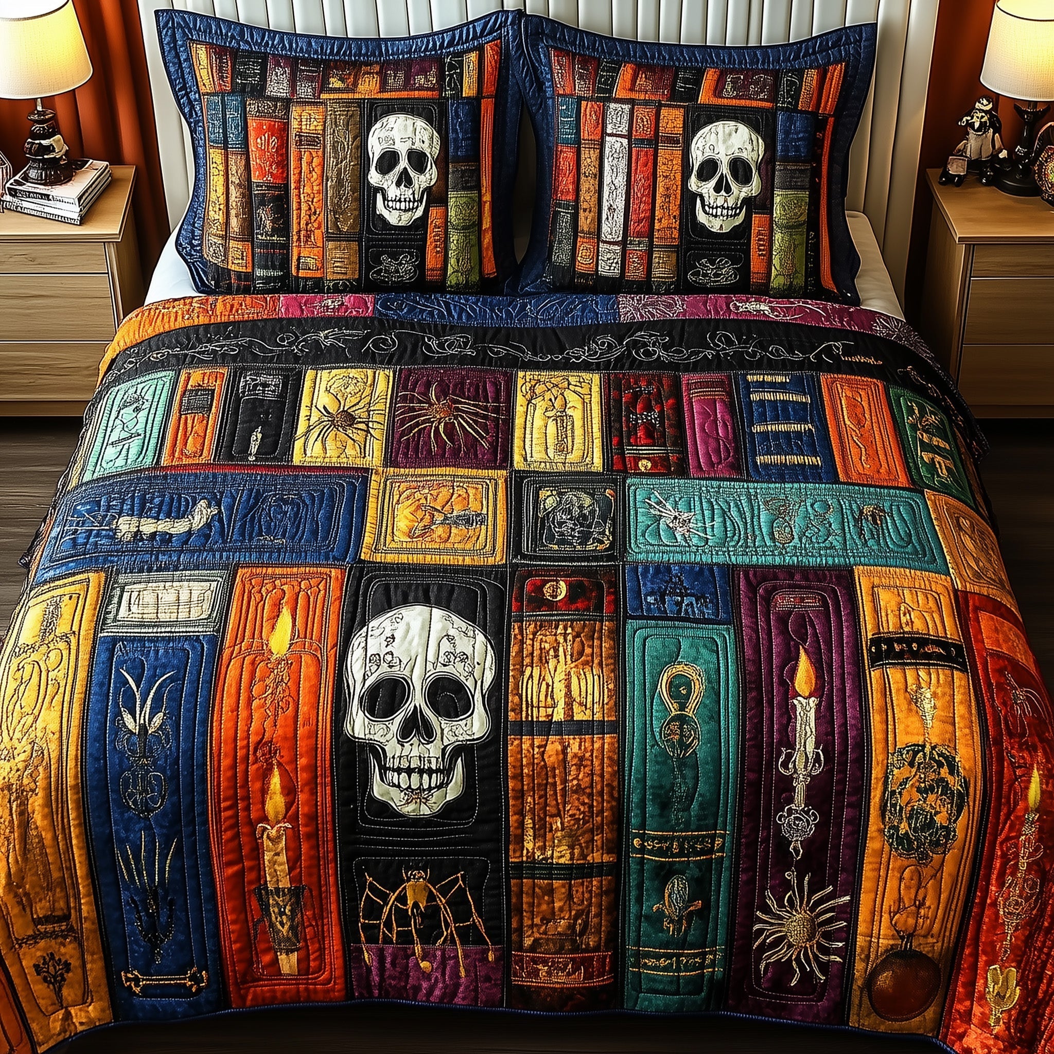Midnight Library 3-Piece Quilted Bedding Set GFTONL3713
