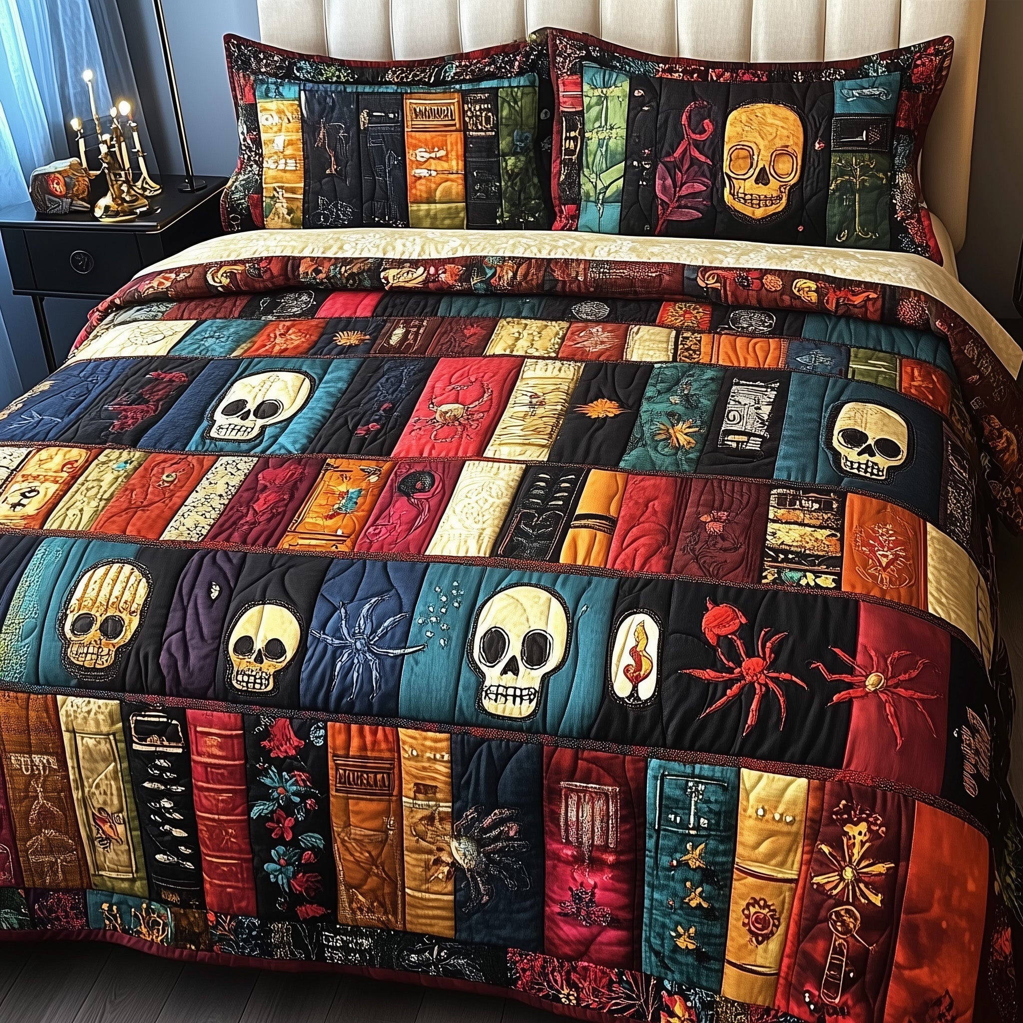 Midnight Library 3-Piece Quilted Bedding Set GFTONL3714