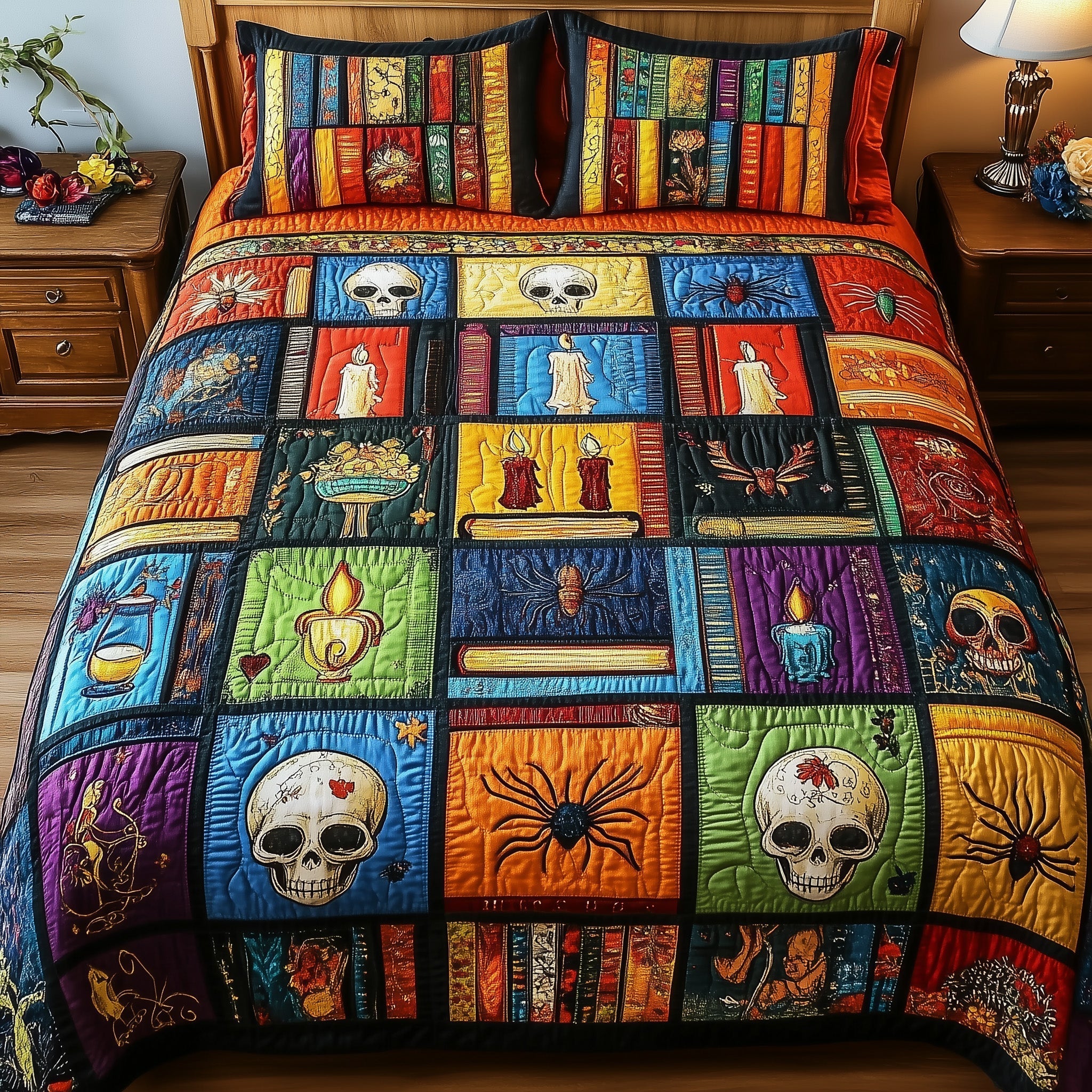 Midnight Library 3-Piece Quilted Bedding Set GFTONL3716