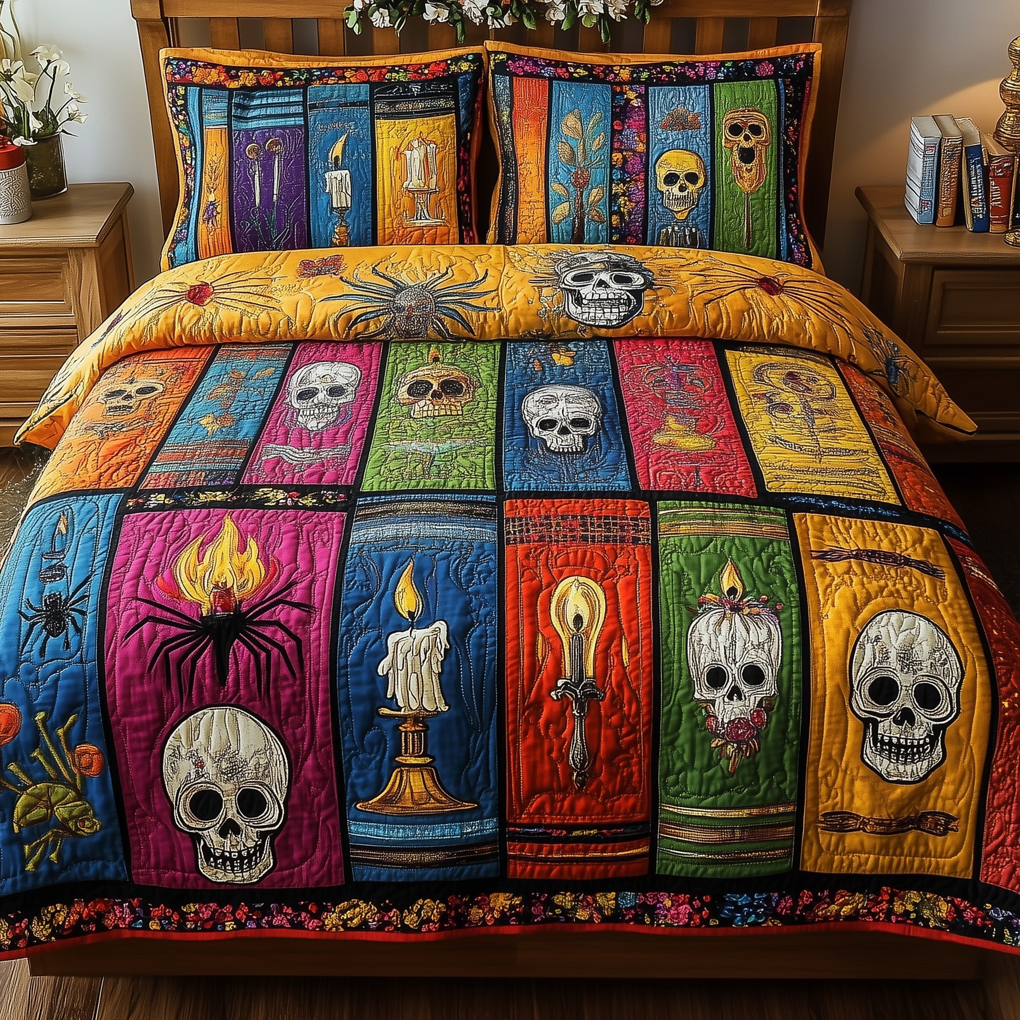 Midnight Library 3-Piece Quilted Bedding Set GFTONL3717