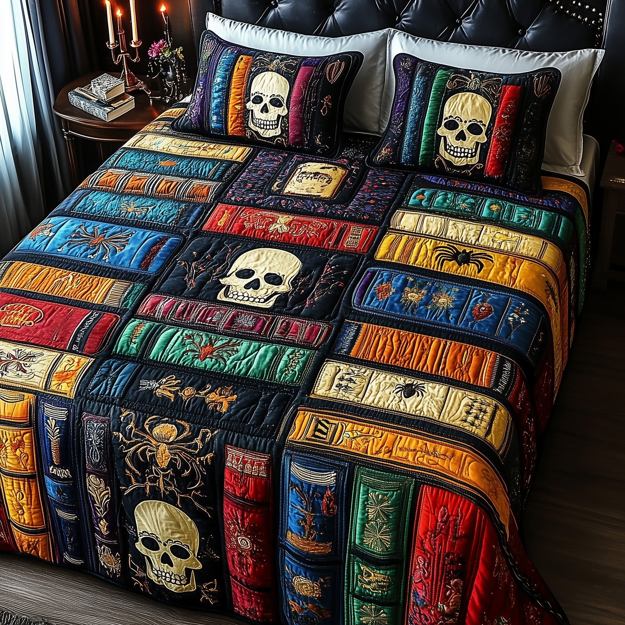 Ancient Library 3-Piece Quilted Bedding Set GFTONL3720