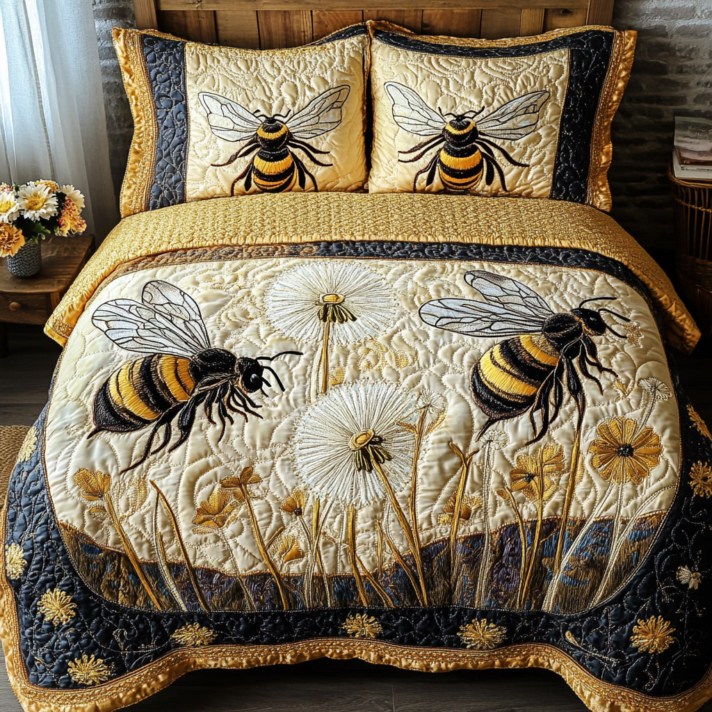 Bee Kind 3-Piece Quilted Bedding Set GFTONL3729