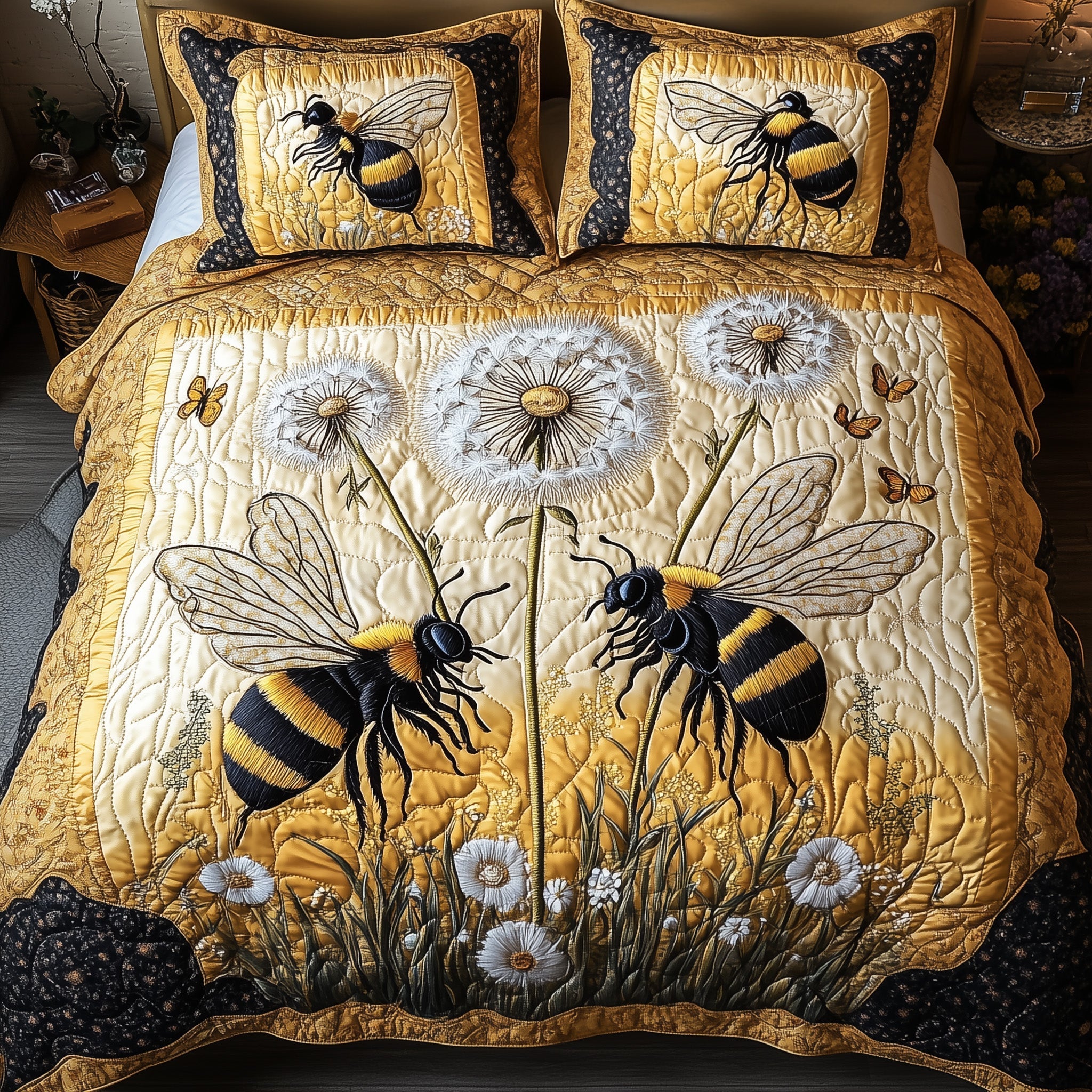 Bee Kind 3-Piece Quilted Bedding Set GFTONL3742
