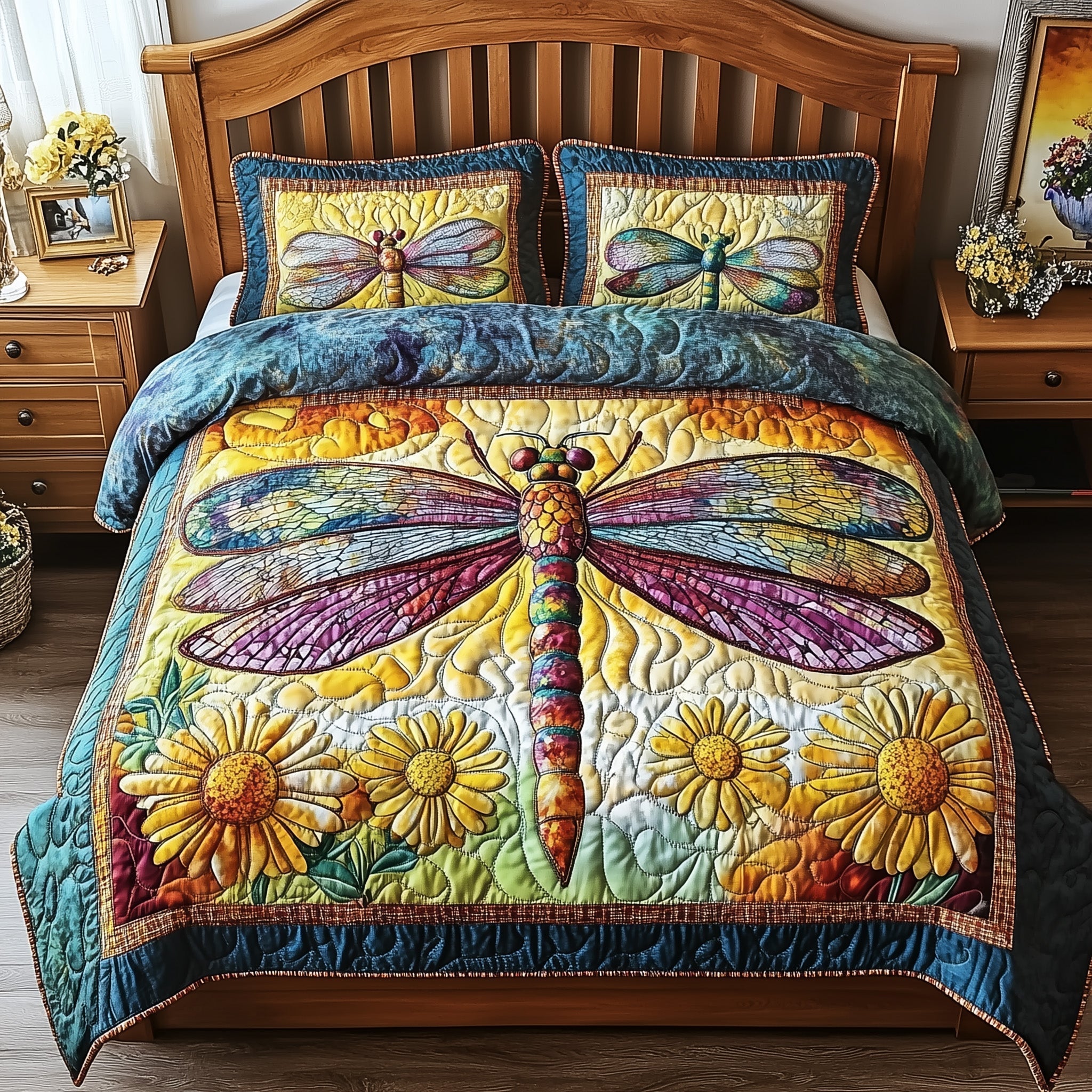 Dragonfly Dream 3-Piece Quilted Bedding Set GFTONL3765