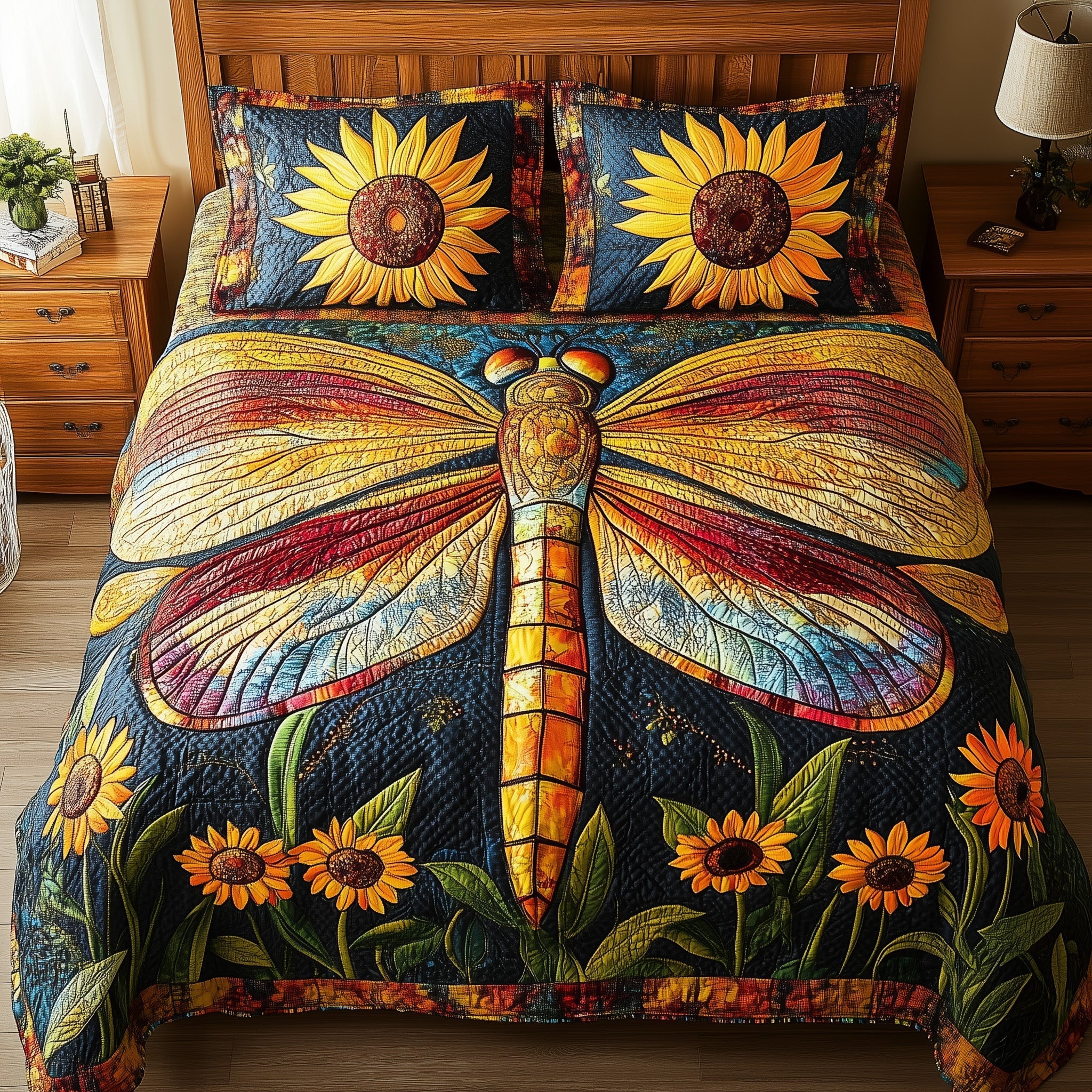 Dragonfly Dream 3-Piece Quilted Bedding Set GFTONL3766