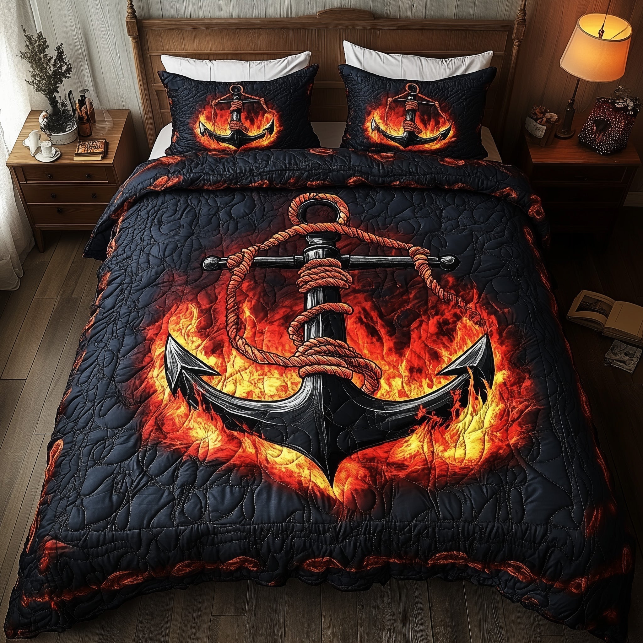 Lava Anchor 3-Piece Quilted Bedding Set GFTONL3828