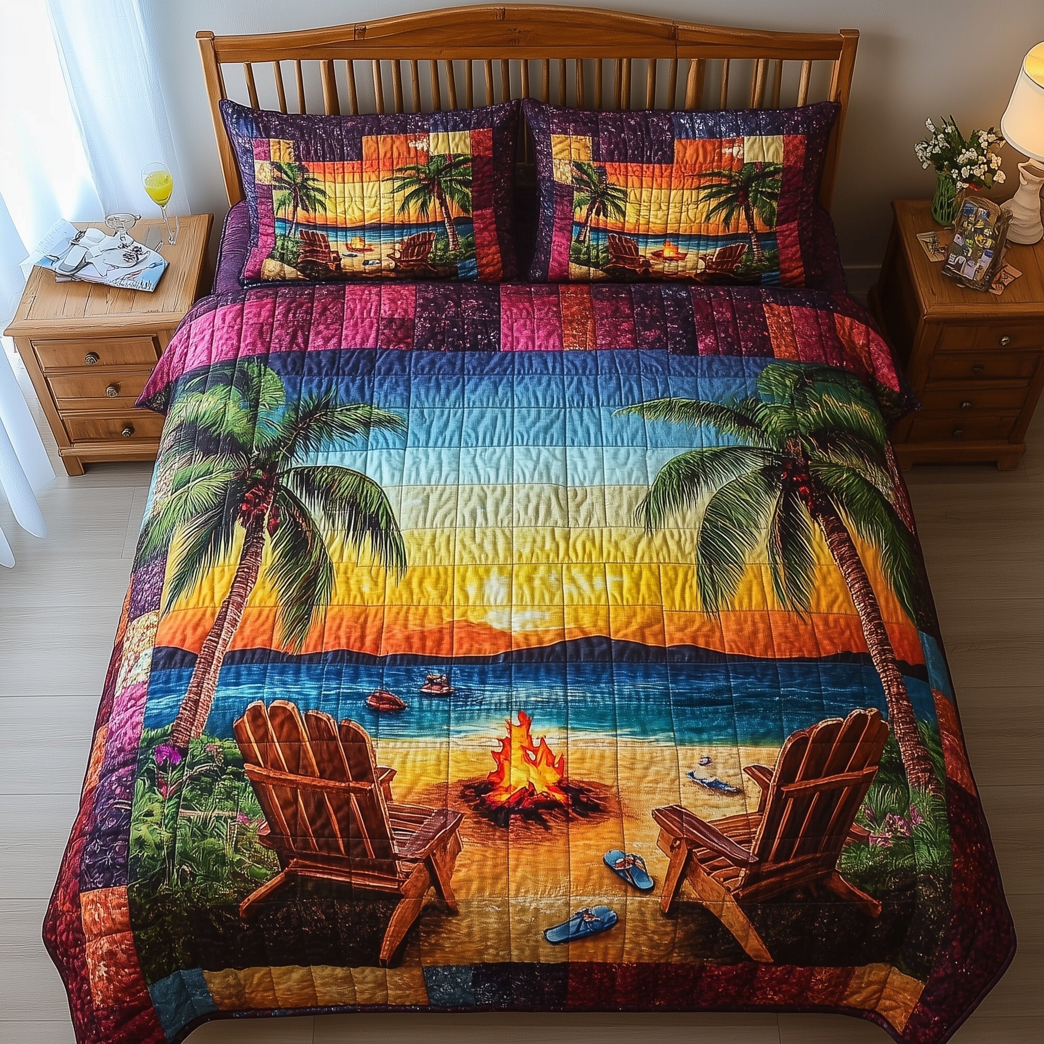 Harmony Beach Vibe 3-Piece Quilted Bedding Set GFTONL3885