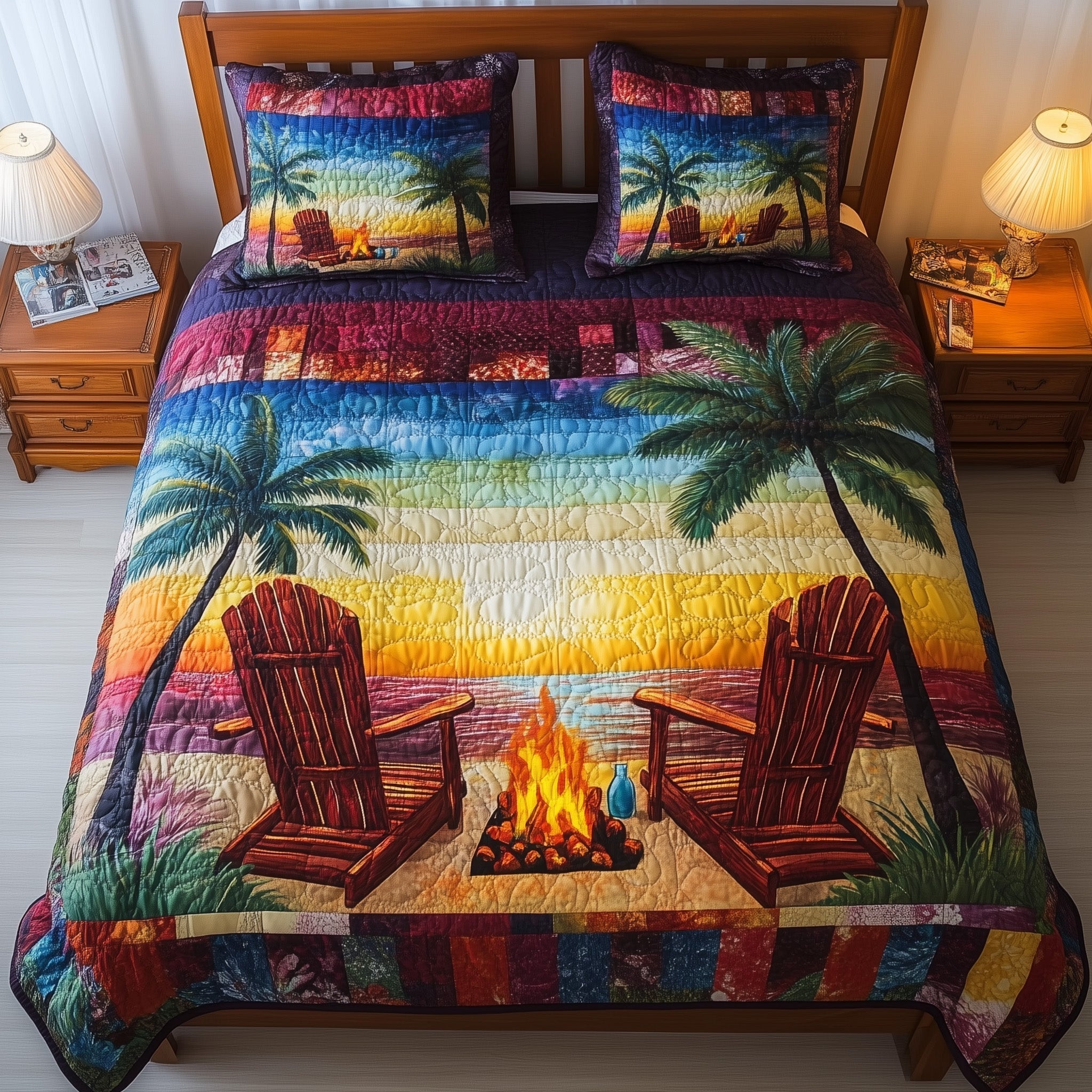 Harmony Beach Vibe 3-Piece Quilted Bedding Set GFTONL3891