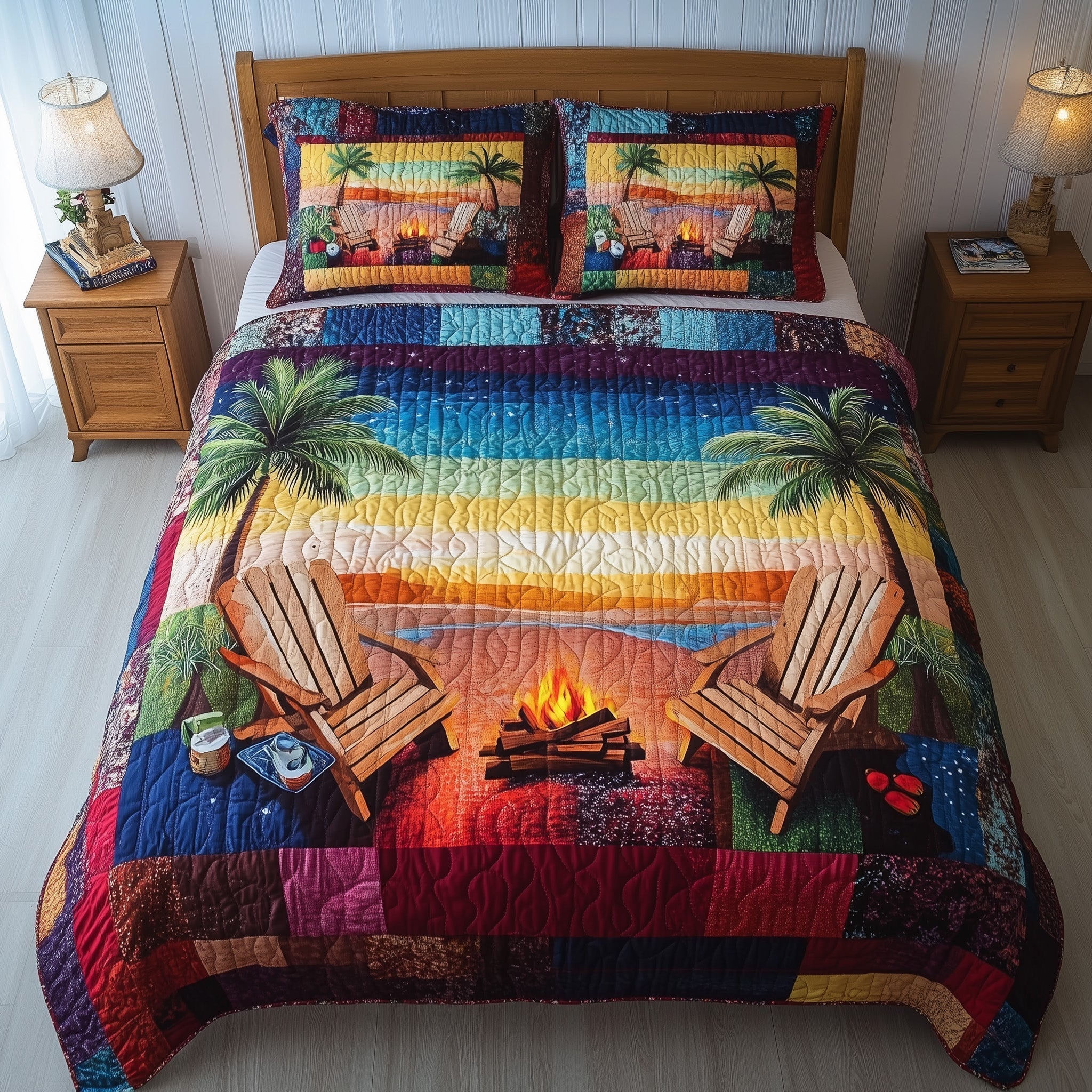 Harmony Beach Vibe 3-Piece Quilted Bedding Set GFTONL3892