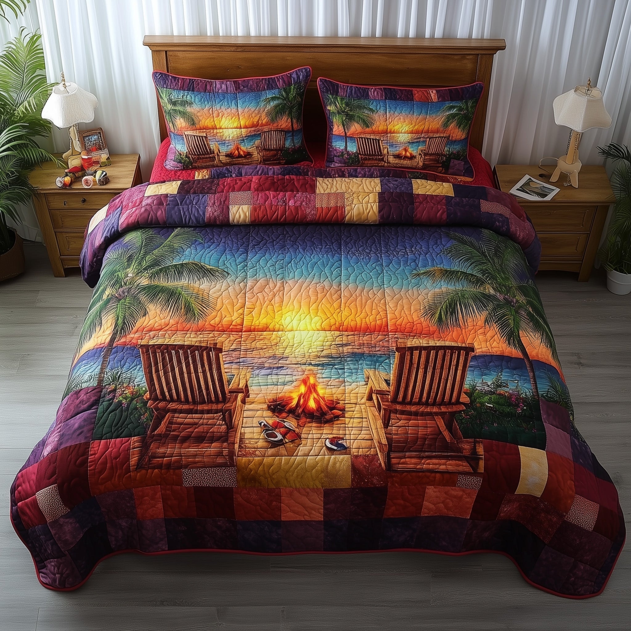 Harmony Beach Vibe 3-Piece Quilted Bedding Set GFTONL3893