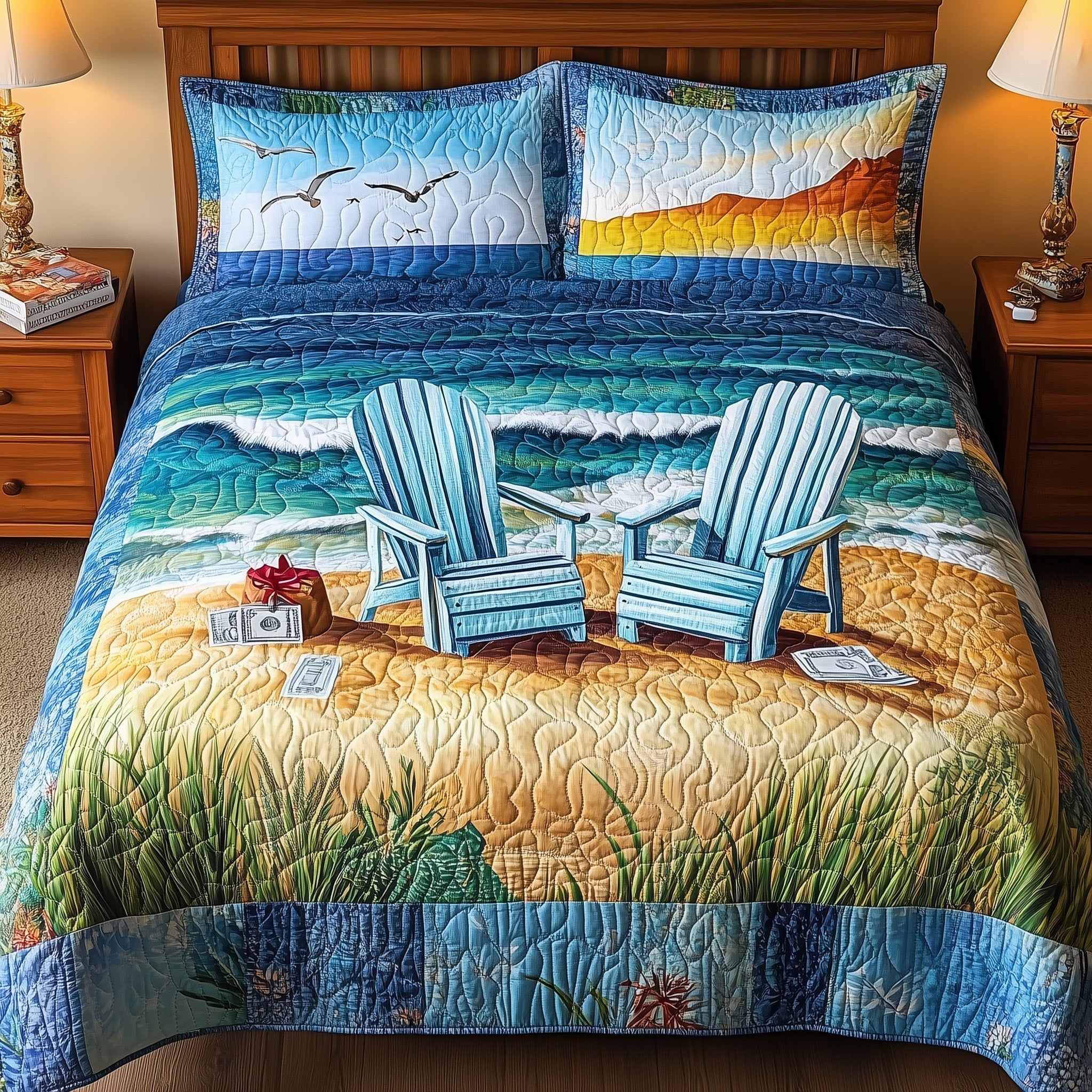 Beach Vibe 3-Piece Quilted Bedding Set GFTONL3907