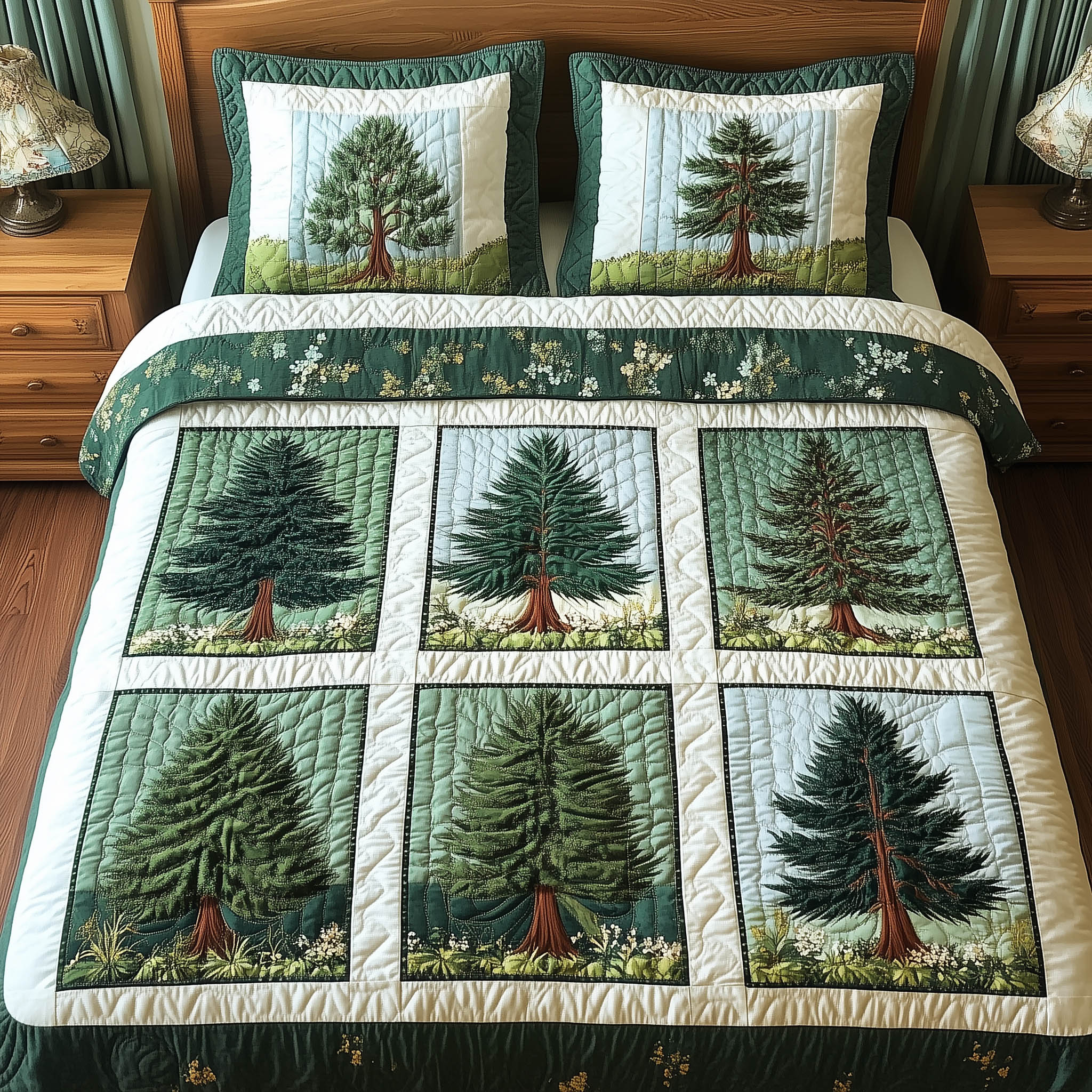 Nature Charm 3-Piece Quilted Bedding Set GFTONL3932