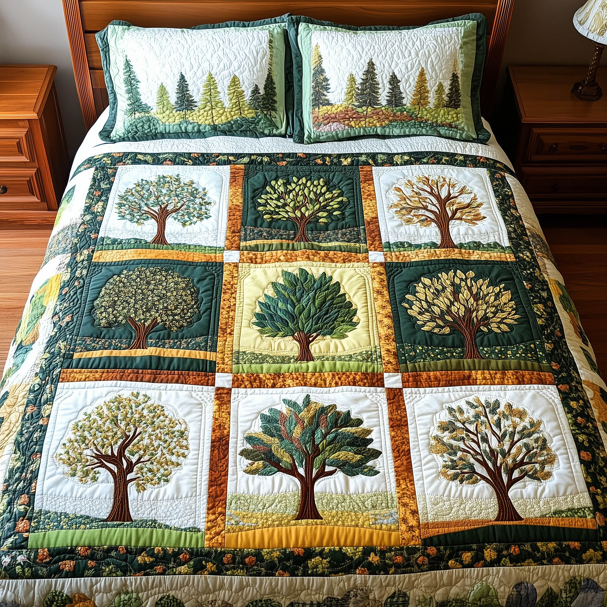 Forest Charm 3-Piece Quilted Bedding Set GFTONL3937