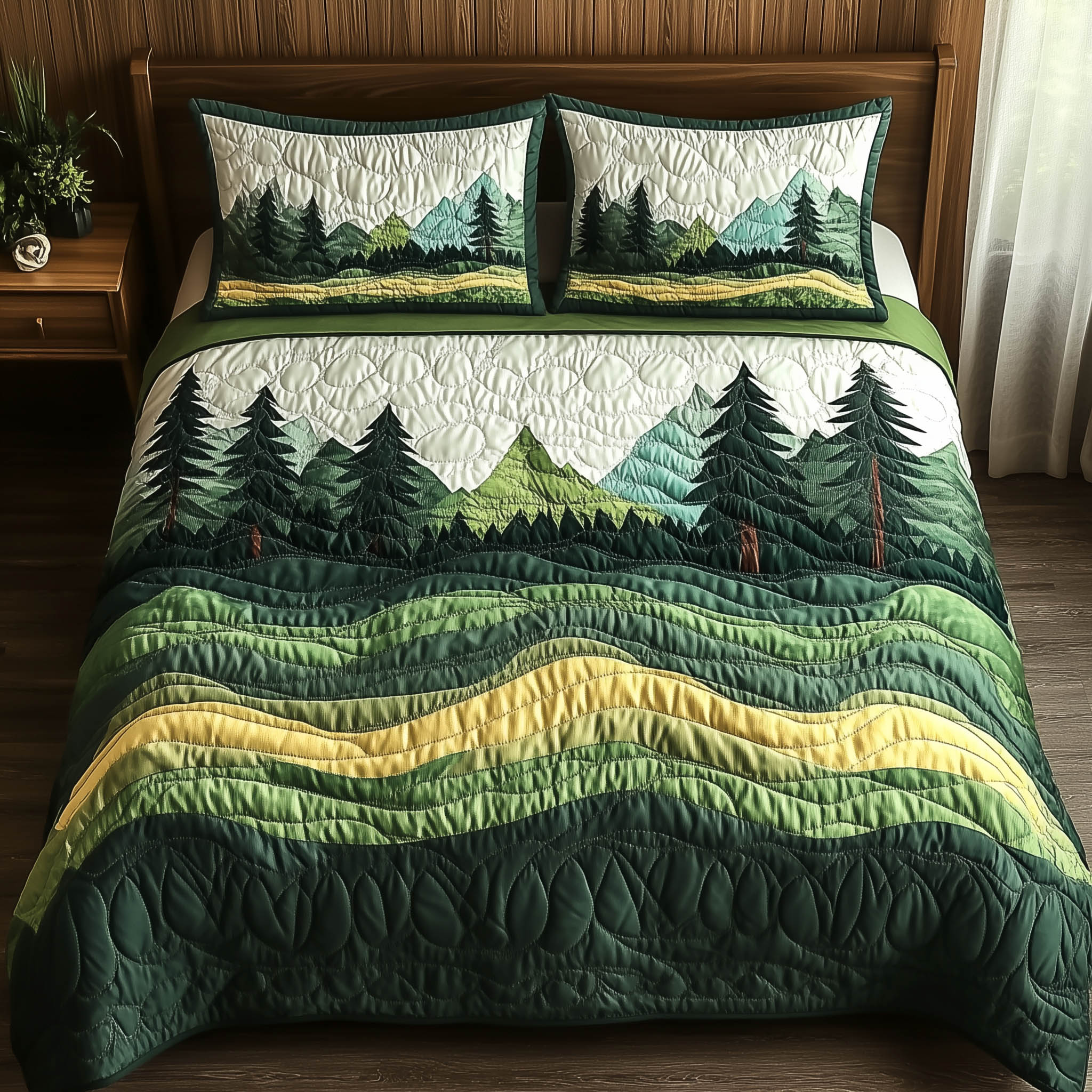 Forest Charm 3-Piece Quilted Bedding Set GFTONL3941