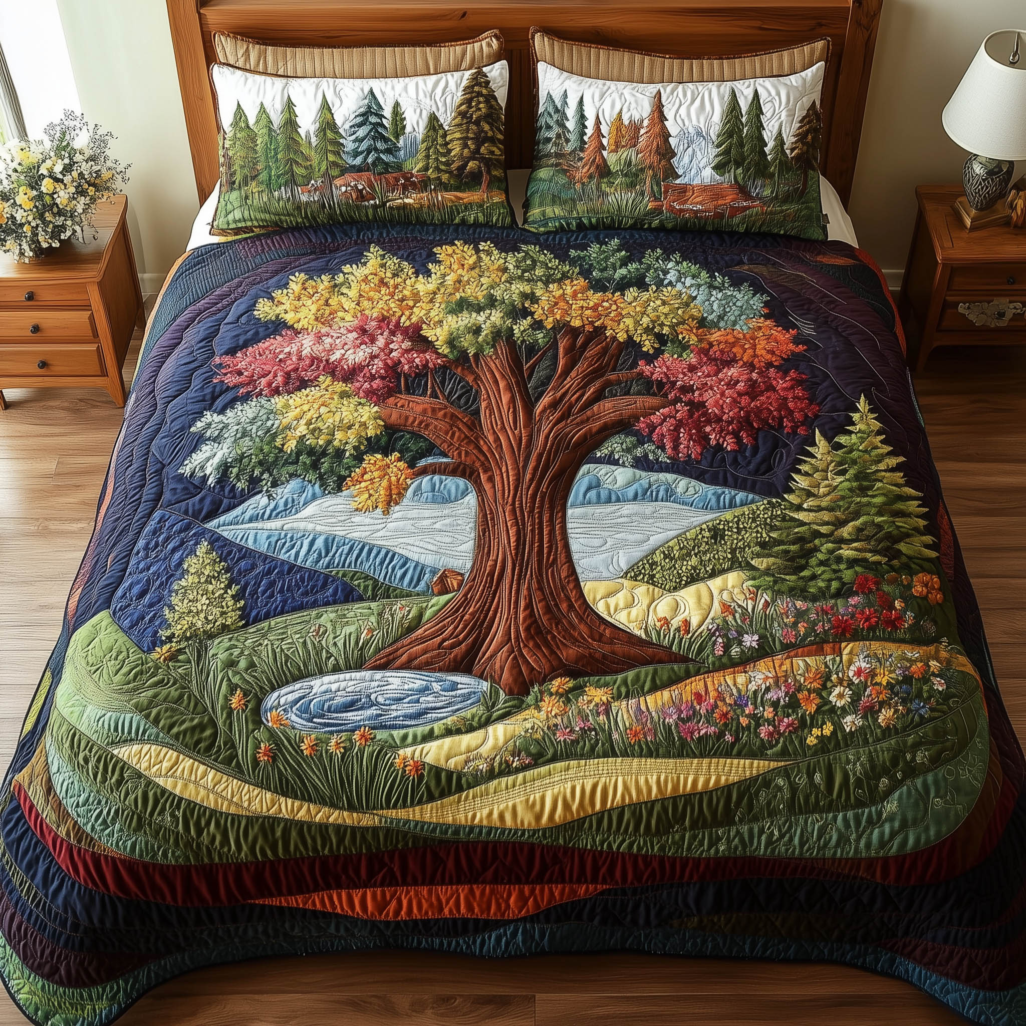 Harmony Flow 3-Piece Quilted Bedding Set GFTONL3945