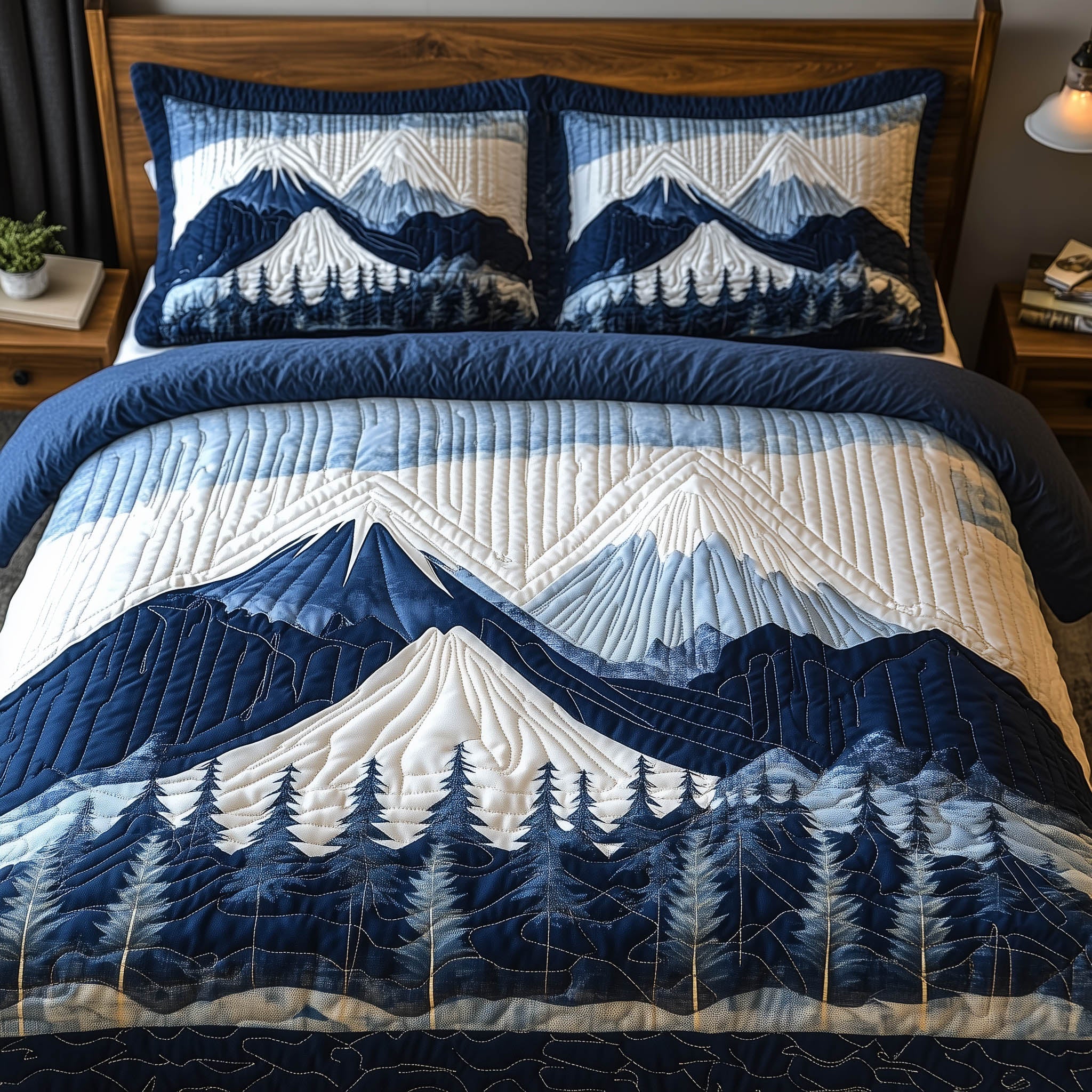Blue Mountain 3-Piece Quilted Bedding Set GFTONL3954