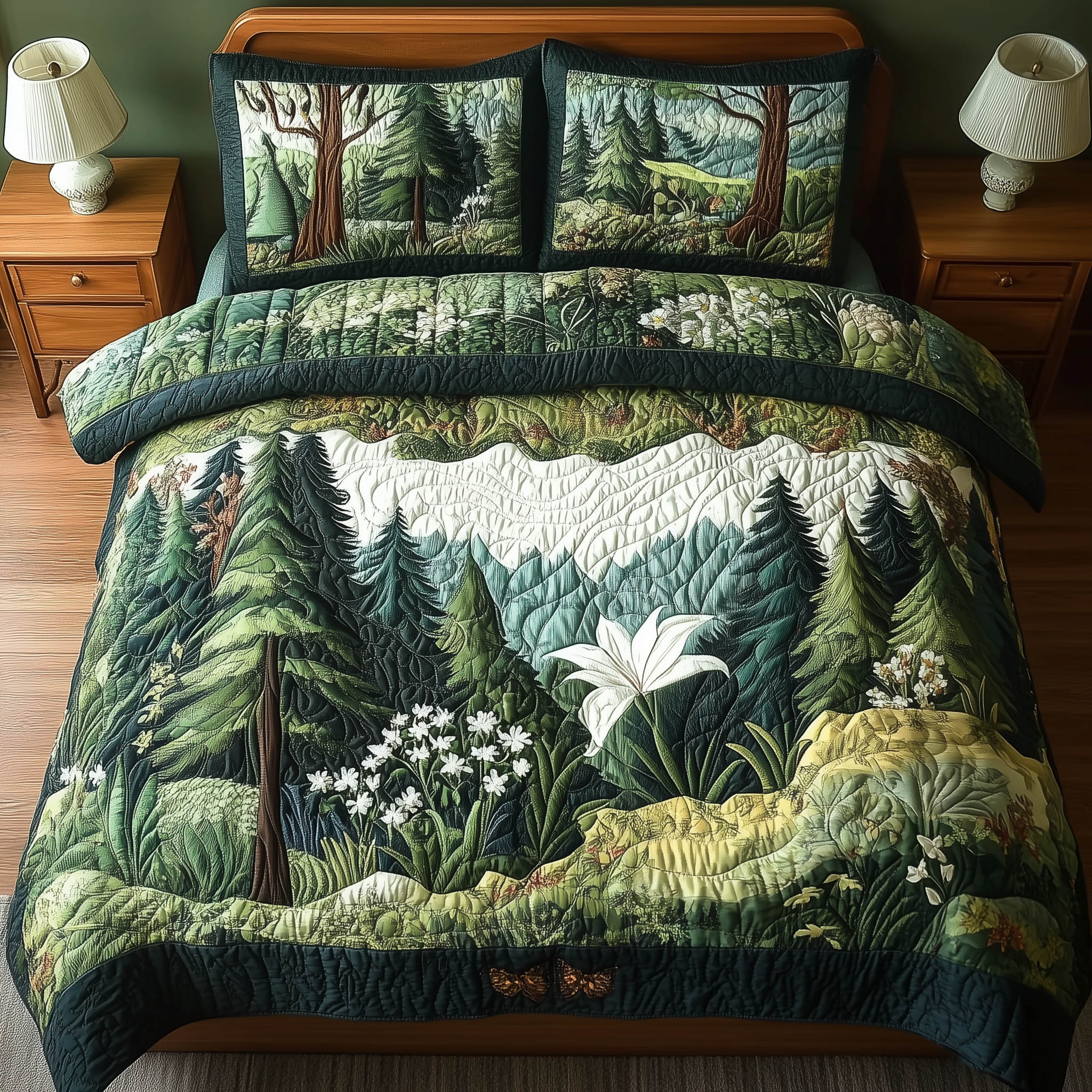 Forest Soul 3-Piece Quilted Bedding Set GFTONL3957