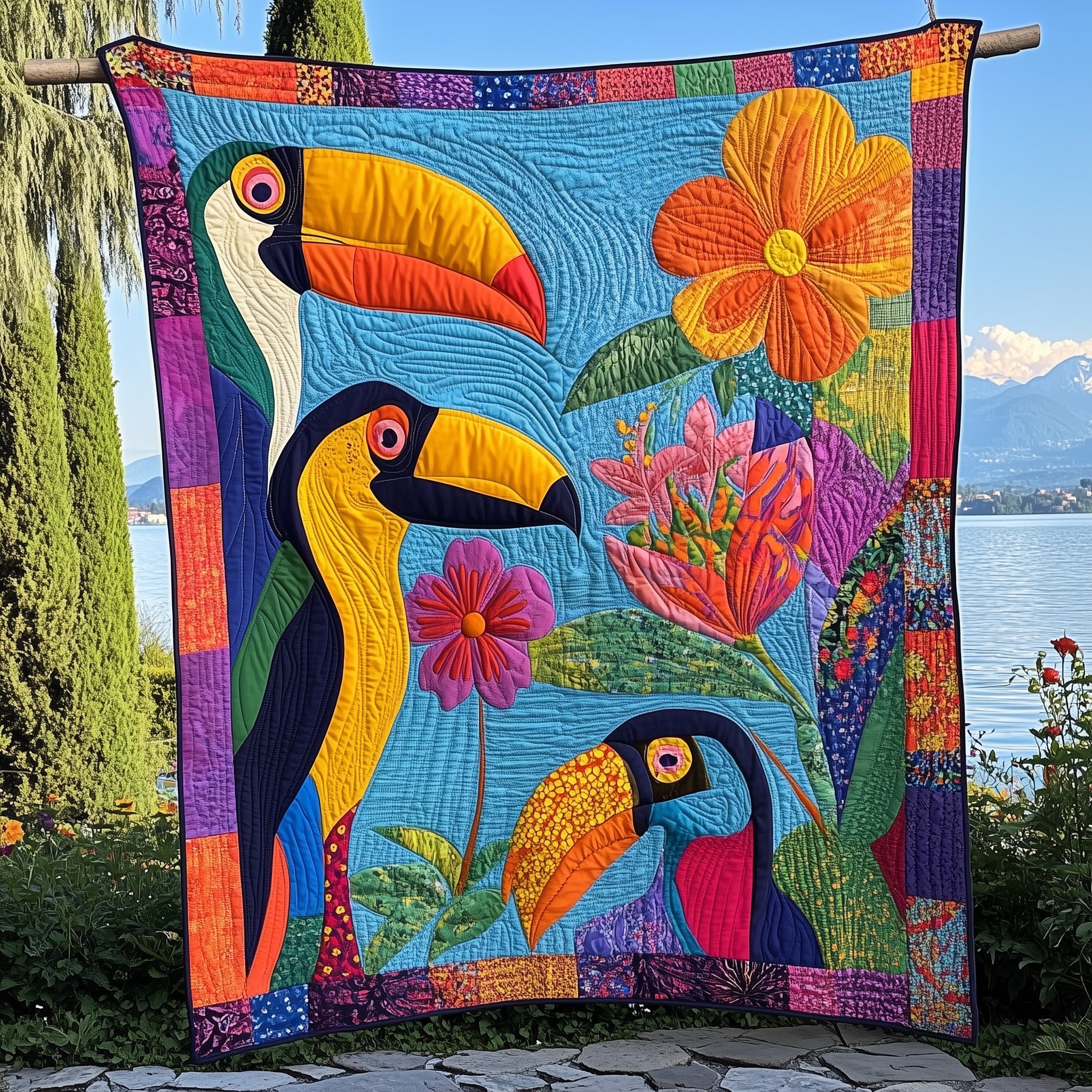 Joyful Toucans Quilted Blanket GFTONL4000