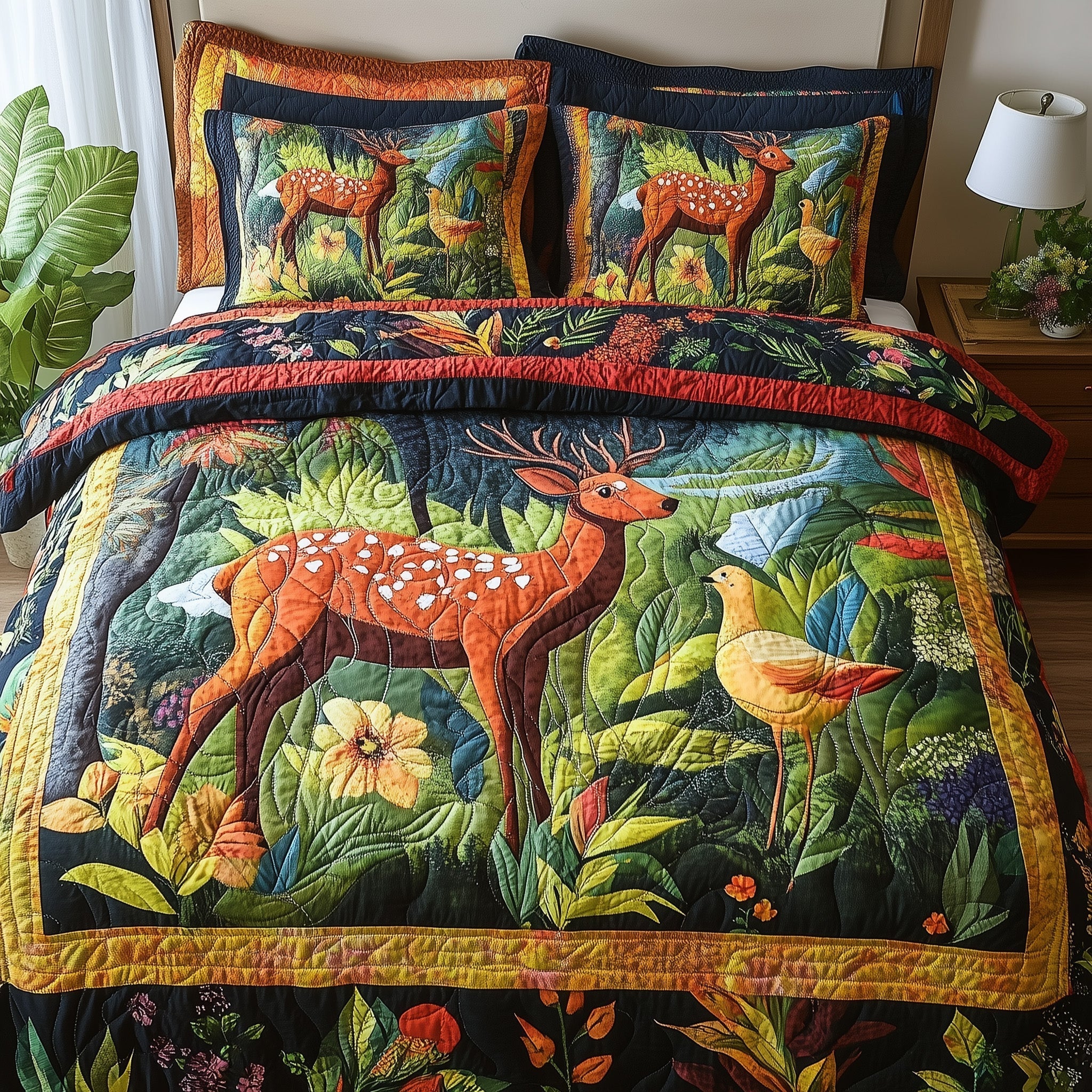 Wonder Woodland  3-Piece Quilted Bedding Set GFTONL4008