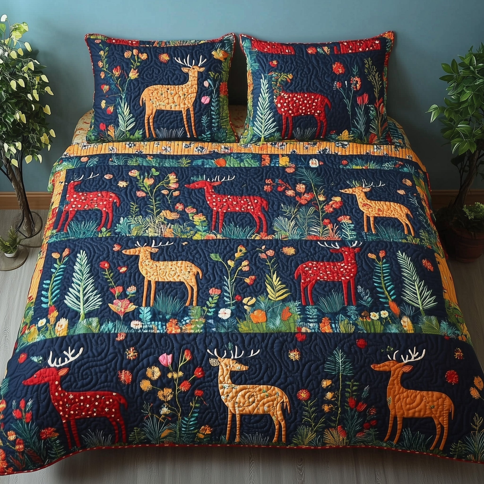 Wonder Woodland  3-Piece Quilted Bedding Set GFTONL4012